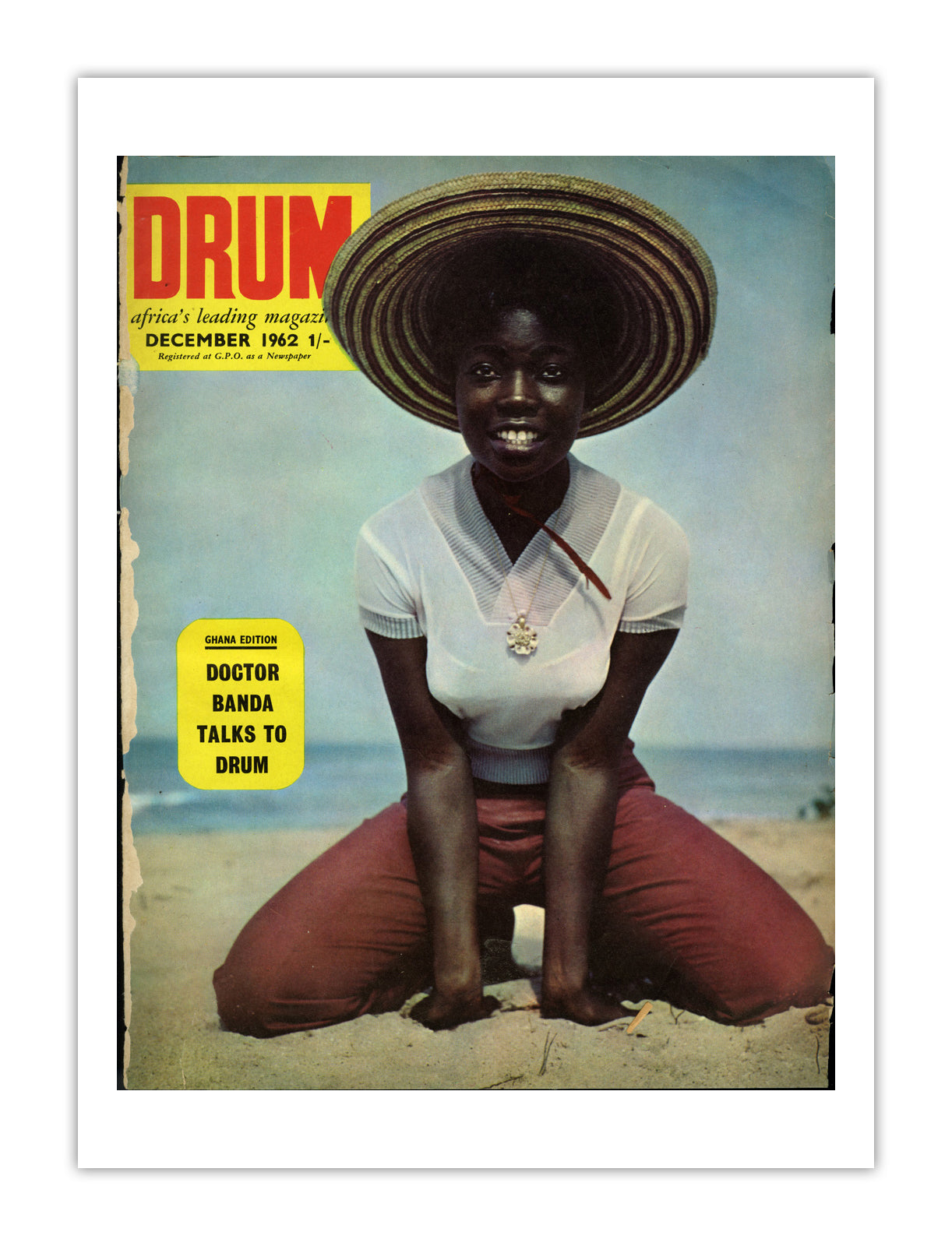 Ghana Drum Magazine cover, December 1962 – archival poster print