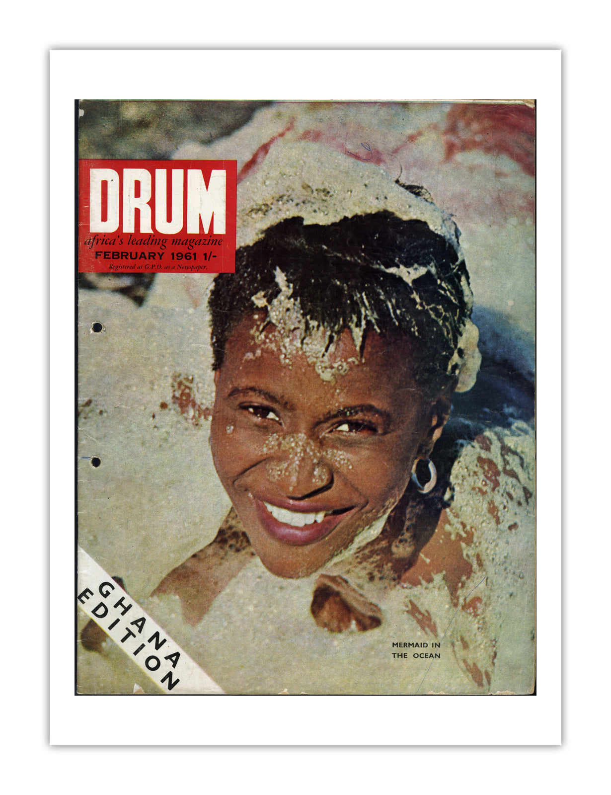 Ghana Drum Magazine cover, February 1961 – archival poster print