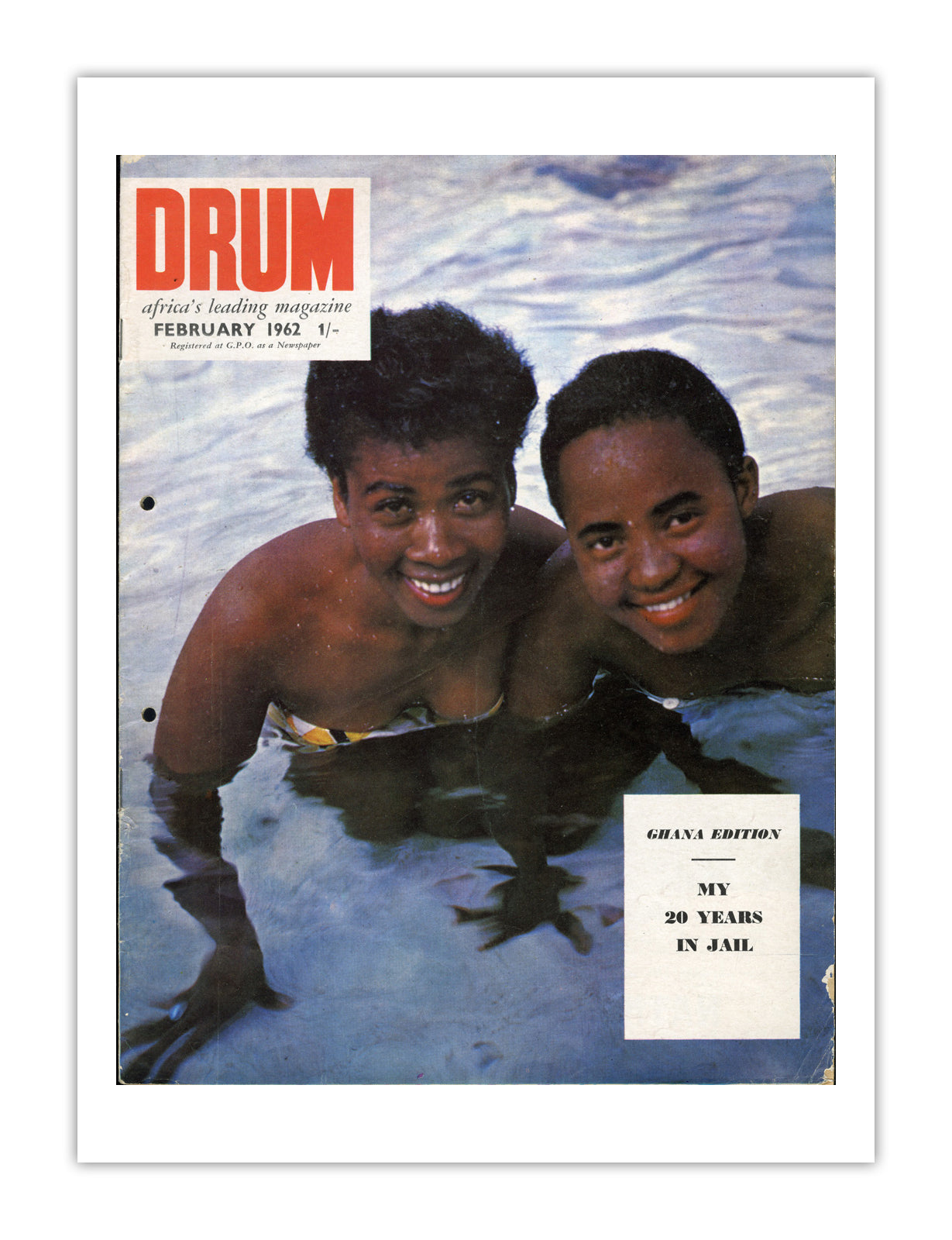 Ghana Drum Magazine cover, February 1962 – archival poster print