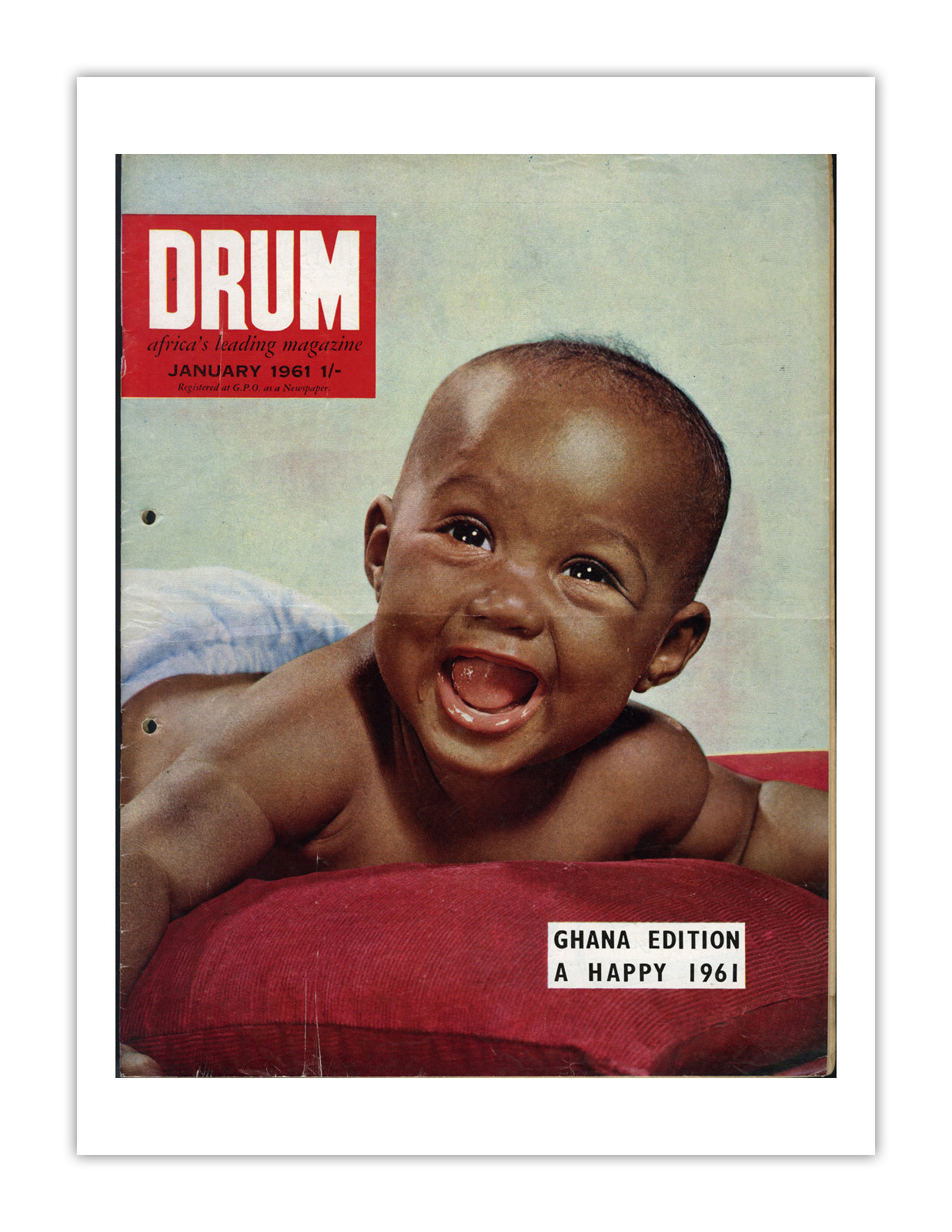 Ghana Drum Magazine cover, January 1961 – archival poster print