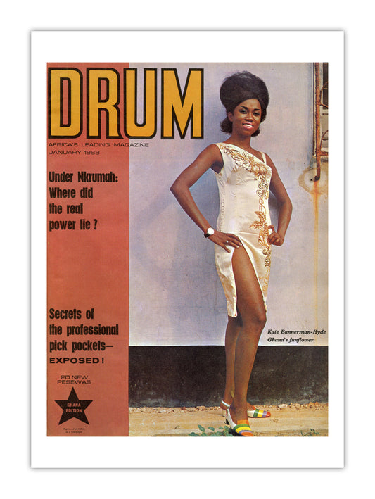 Ghana Drum Magazine cover, January 1968 – archival poster print