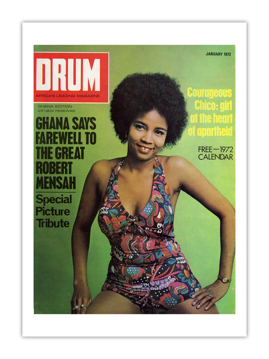 Ghana Drum Magazine cover, January 1972 – archival poster print