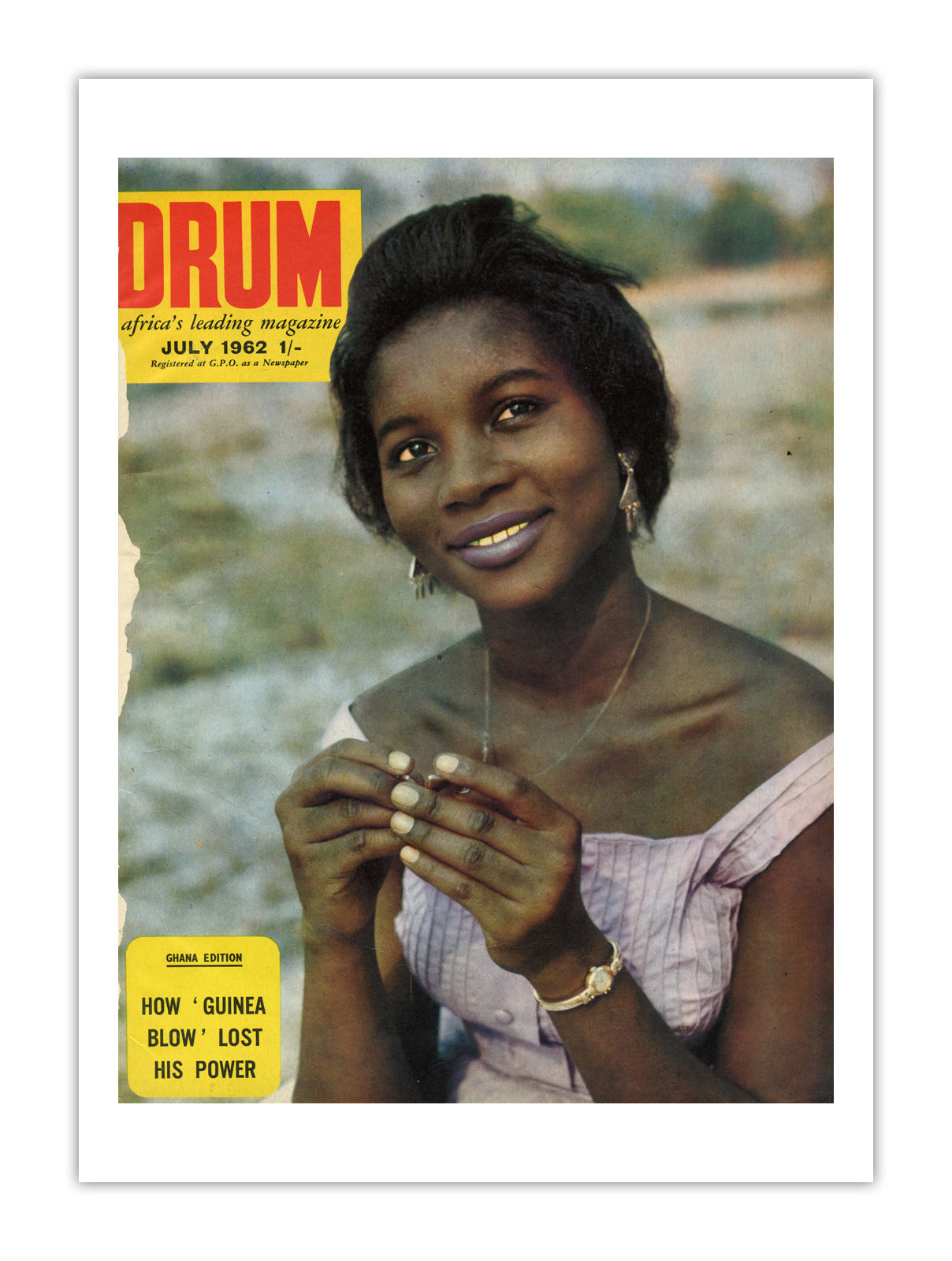 Ghana Drum Magazine cover, July 1962 – archival poster print