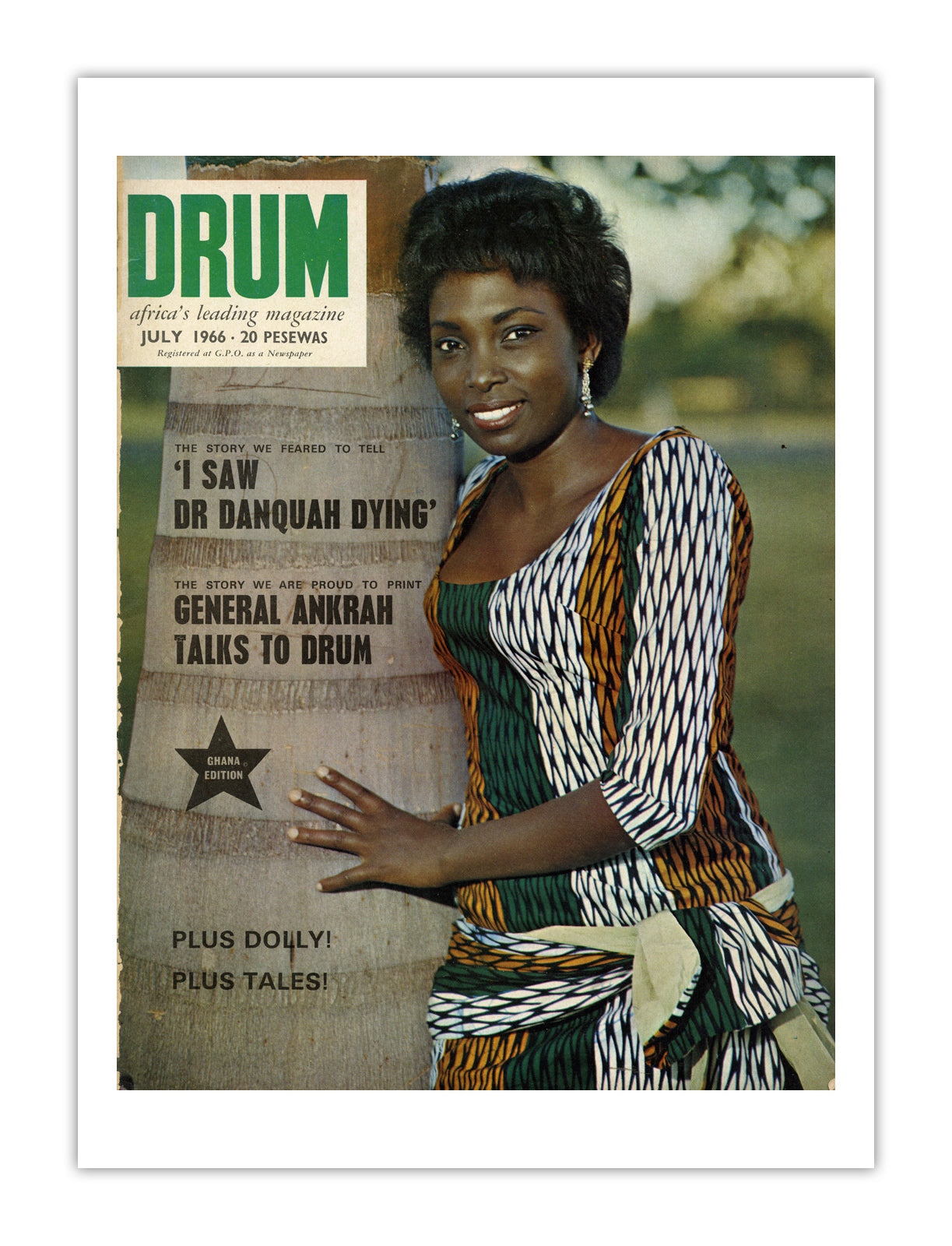 Ghana Drum Magazine cover, July 1966 – archival poster print