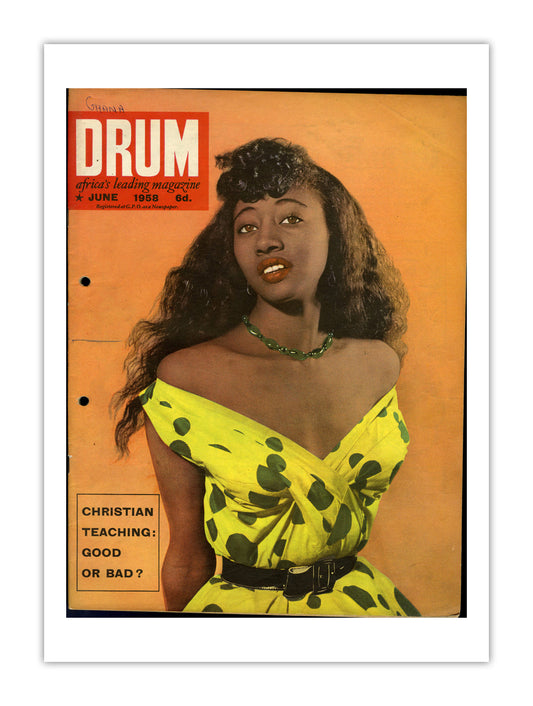 Ghana Drum Magazine cover, June 1958 – archival poster print