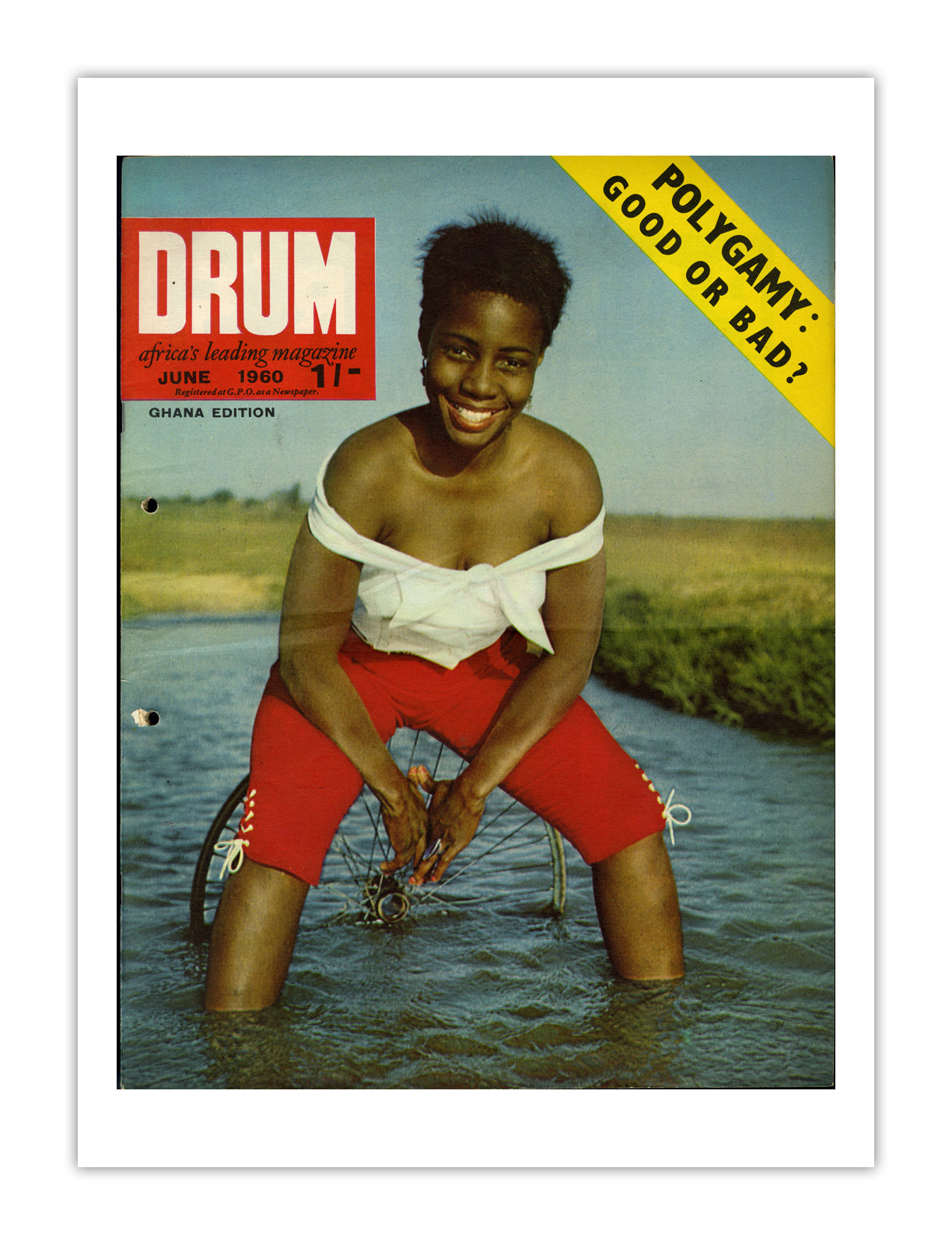 Ghana Drum Magazine cover, June 1960 – archival poster print