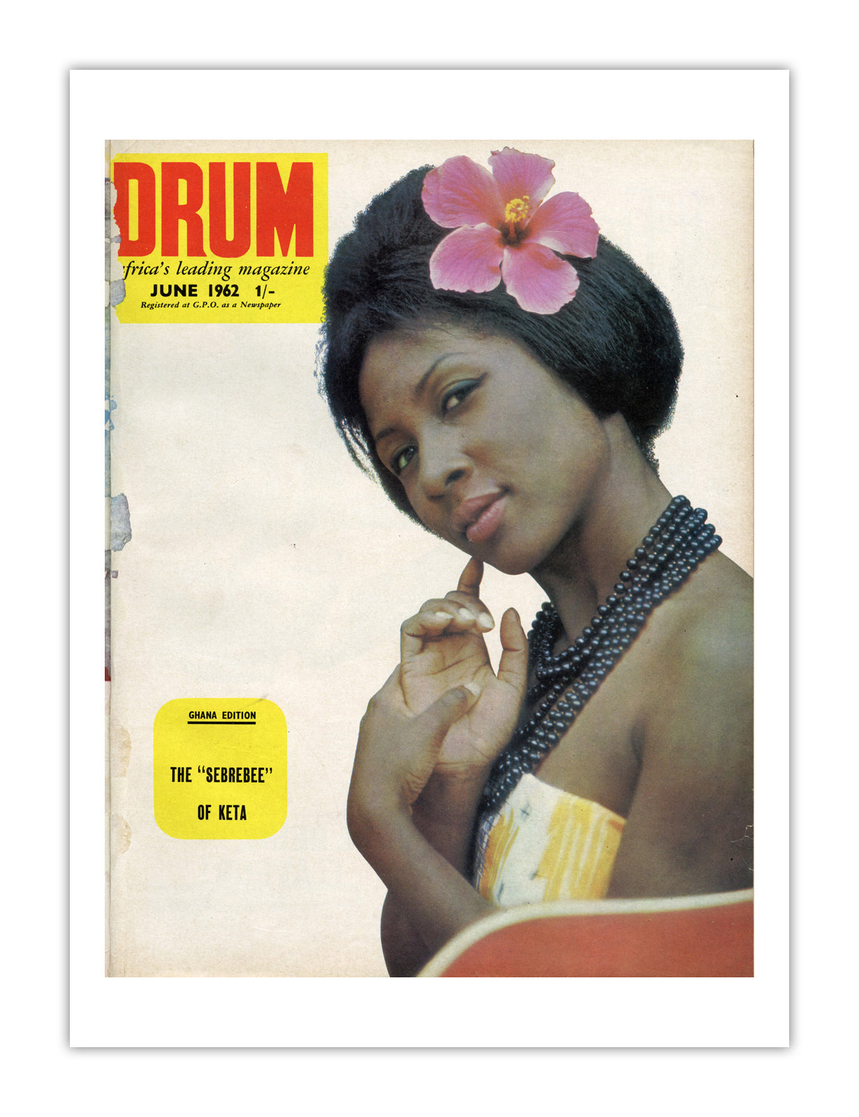 Ghana Drum Magazine cover, June 1962 – archival poster print