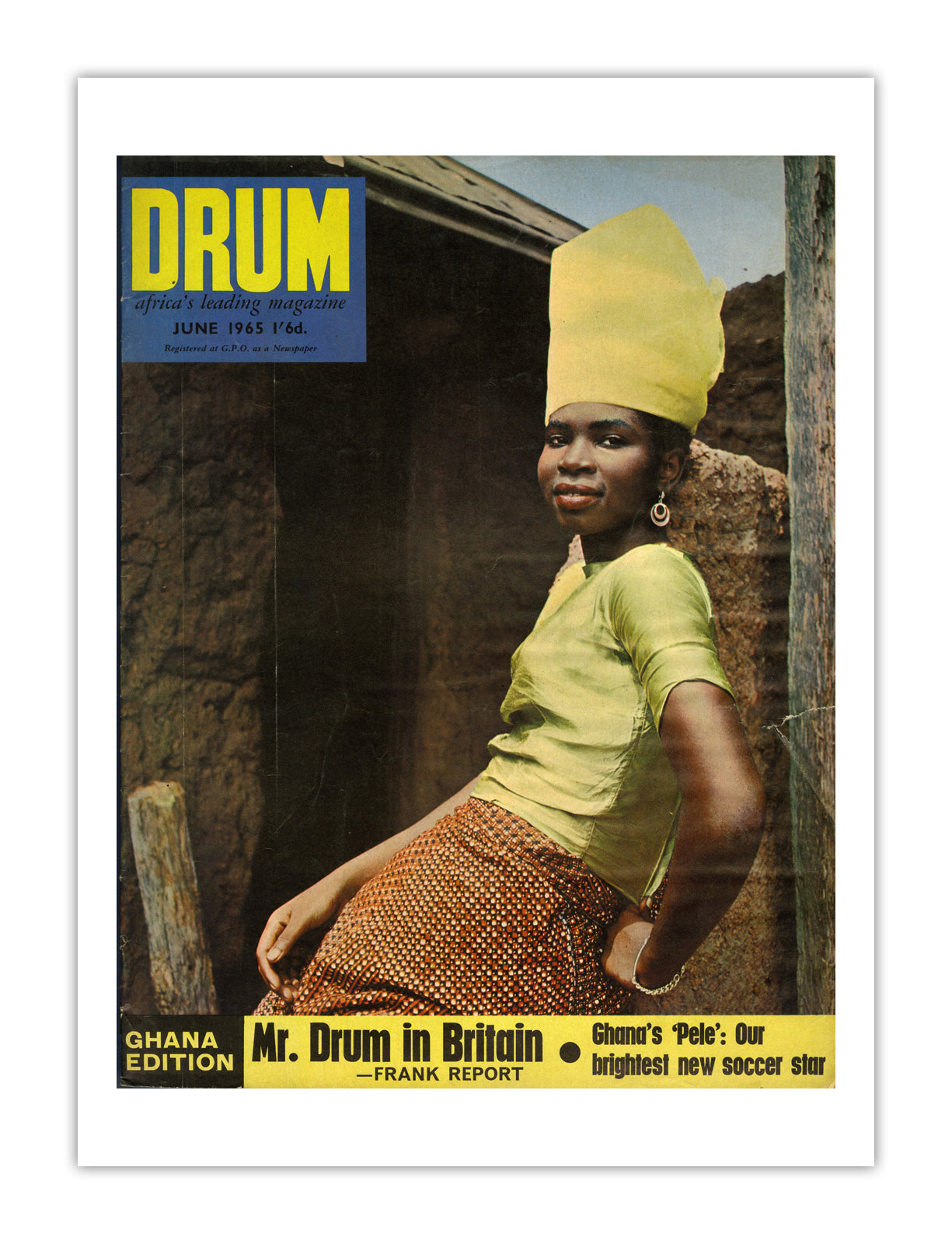 Ghana Drum Magazine cover, June 1965 – archival poster print