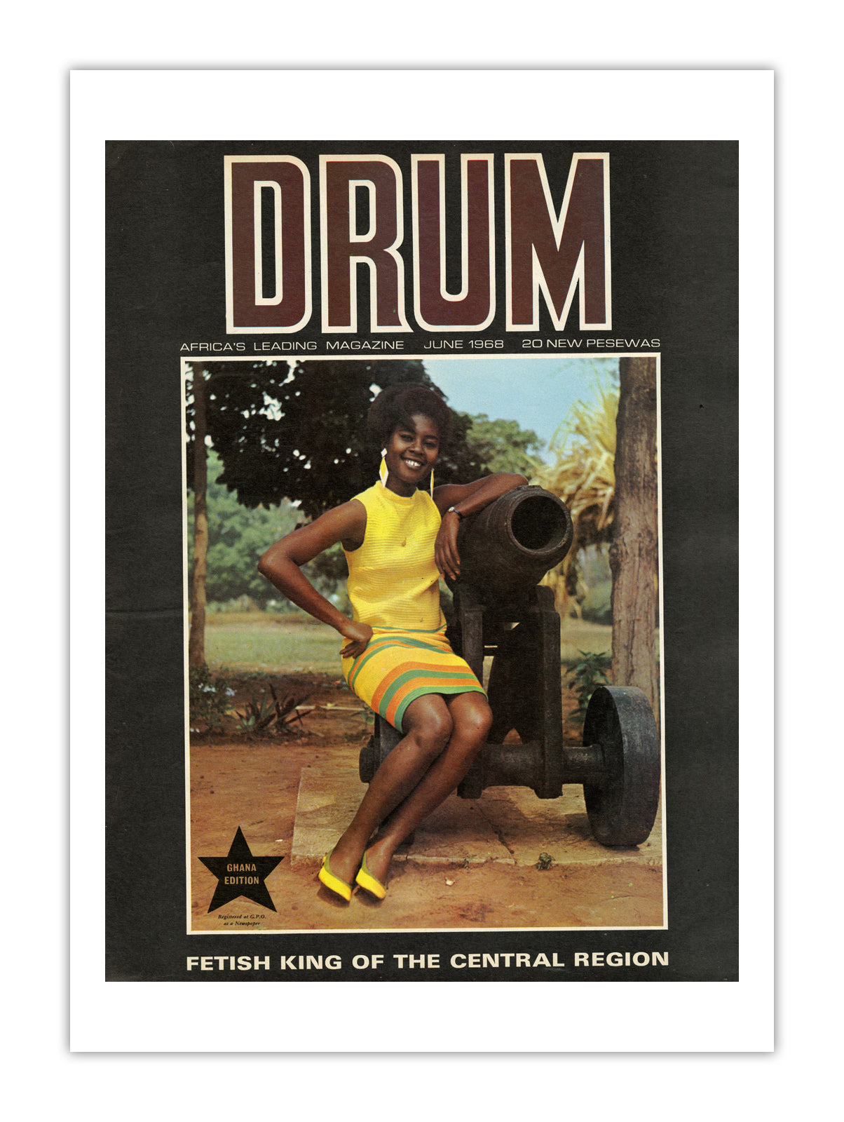 Ghana Drum Magazine cover, June 1968 – archival poster print