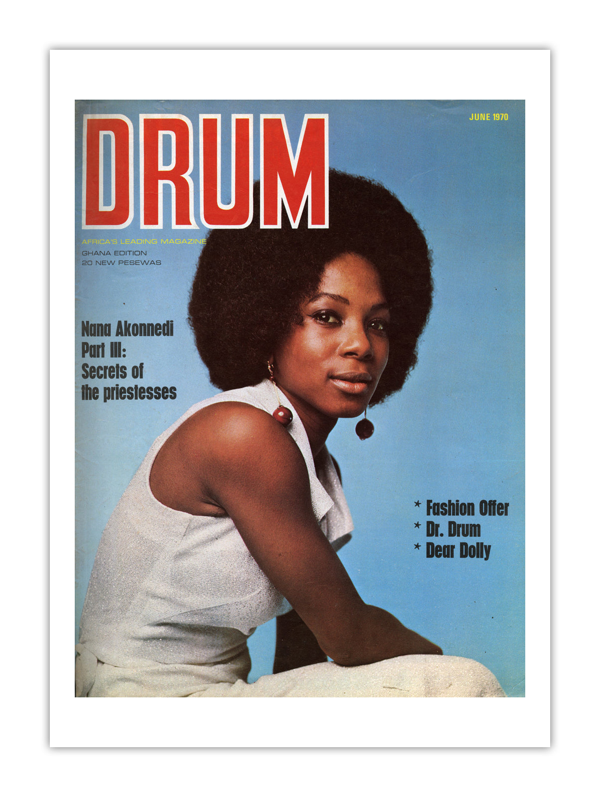 Ghana Drum Magazine cover, June 1970 – archival poster print