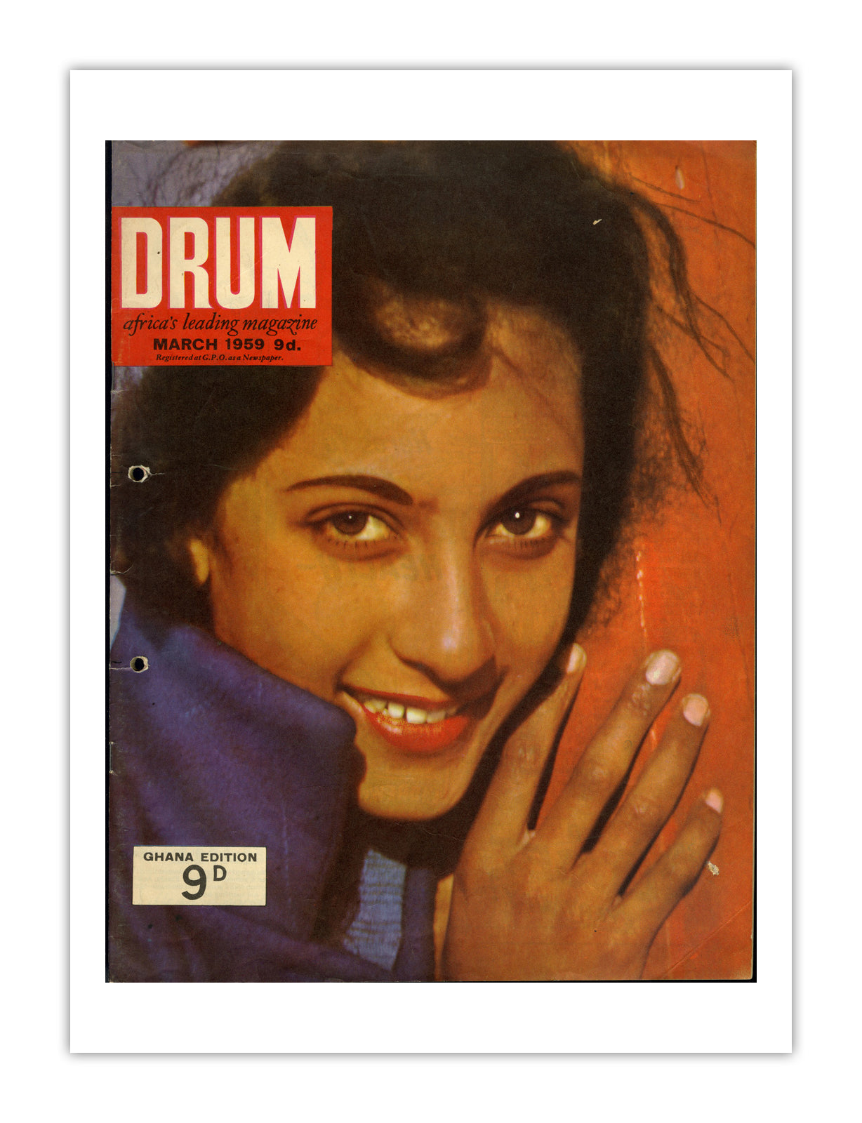 Ghana Drum Magazine cover, March 1959 – archival poster print