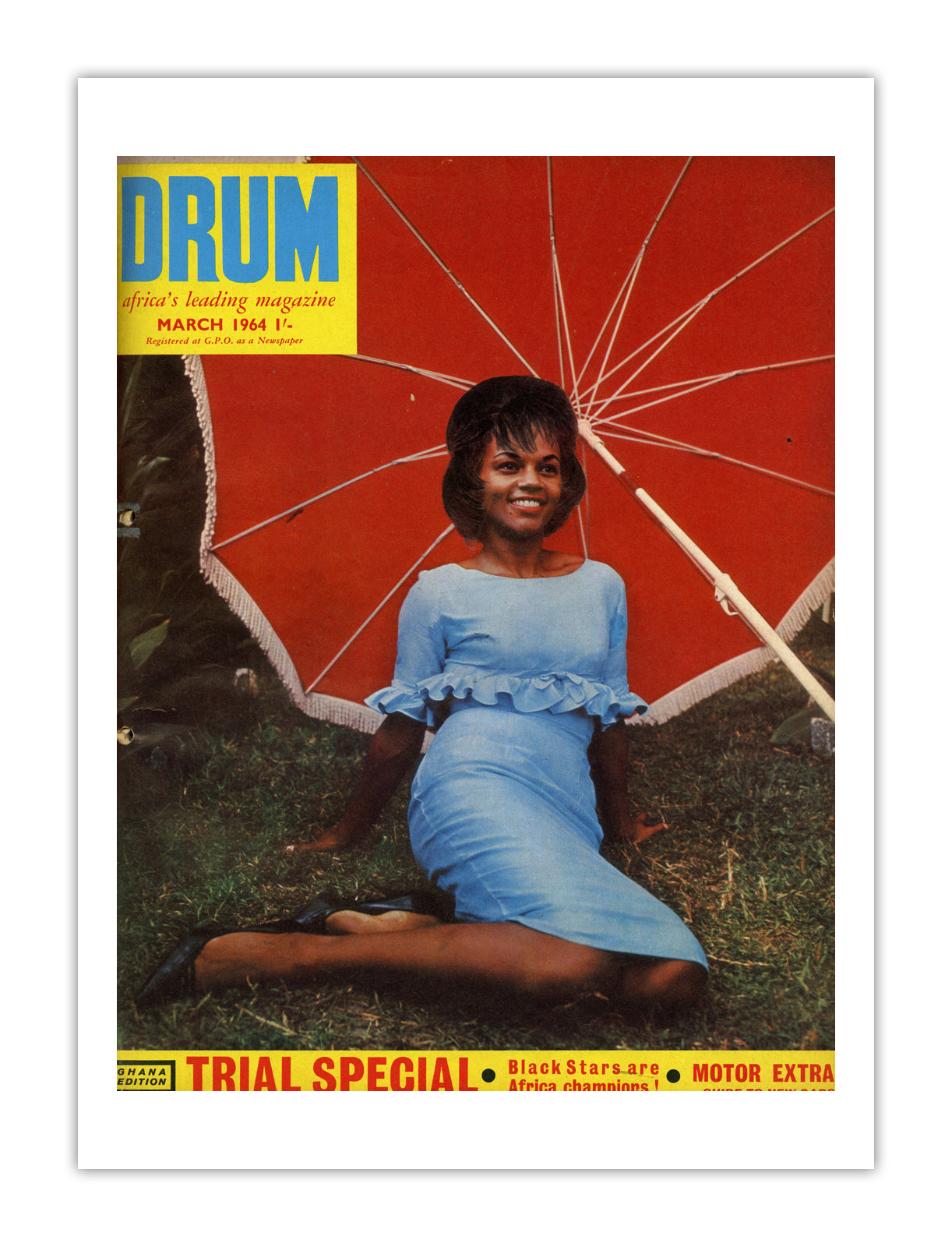 Ghana Drum Magazine cover, March 1964 – archival poster print