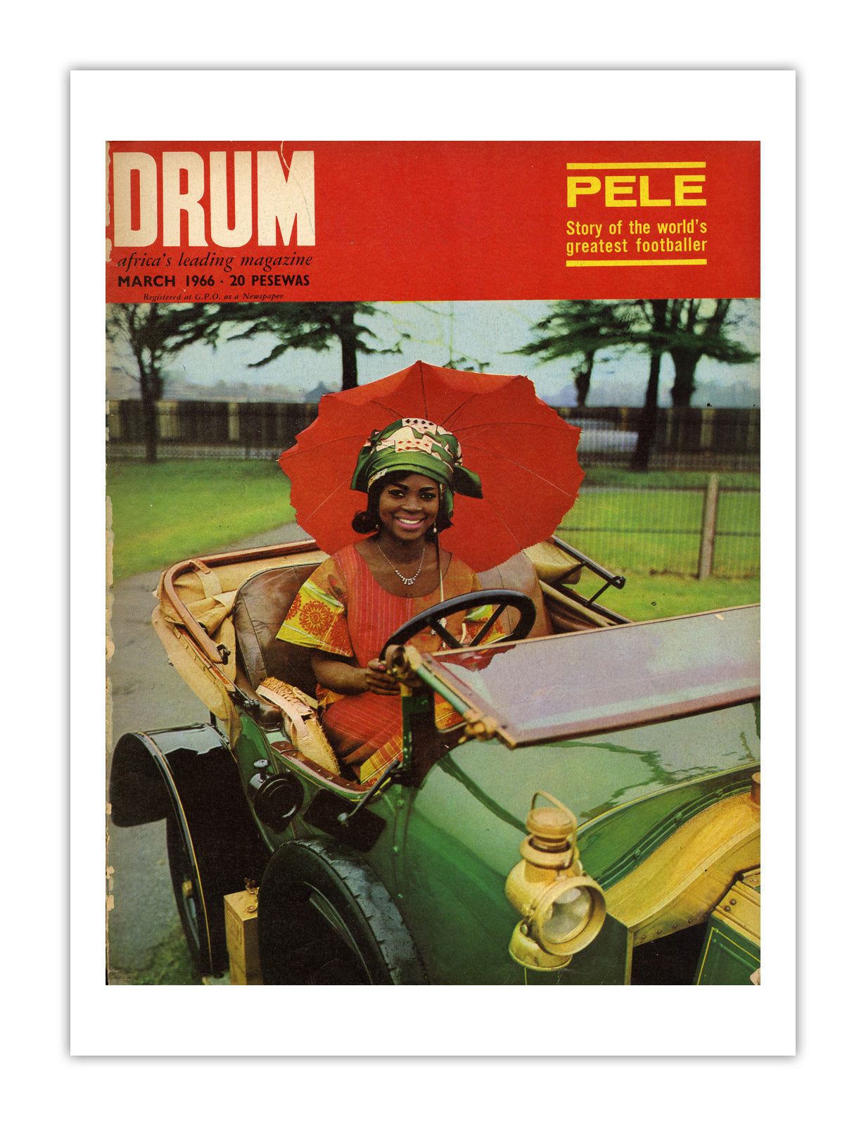 Ghana Drum Magazine cover, March 1966 – archival poster print