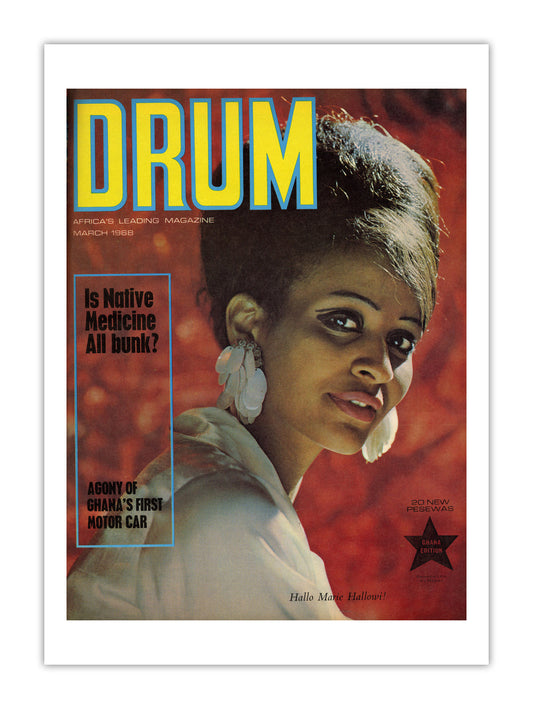 Ghana Drum Magazine cover, March 1968 – archival poster print