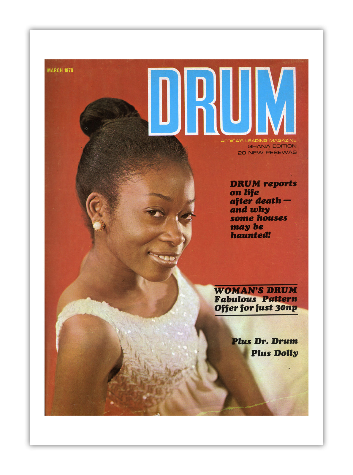 Ghana Drum Magazine cover, March 1970 – archival poster print