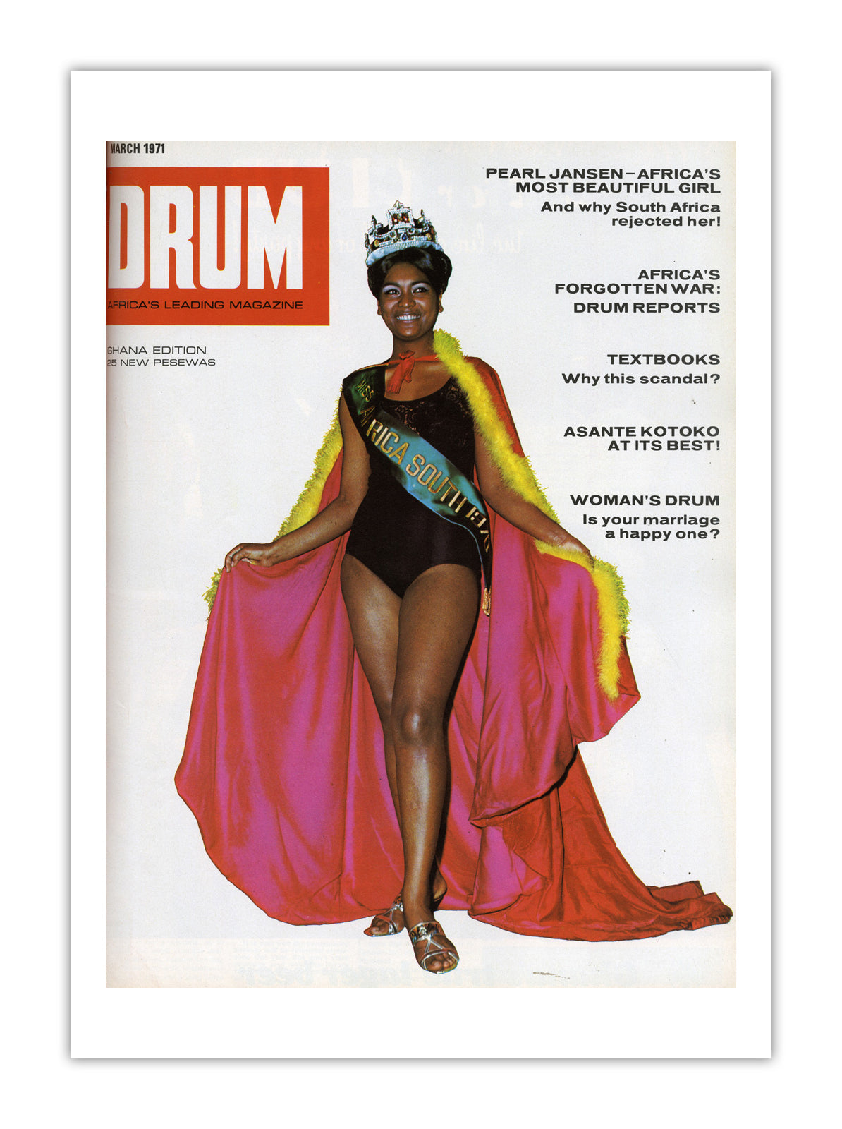 Ghana Drum Magazine cover, March 1971 – archival poster print