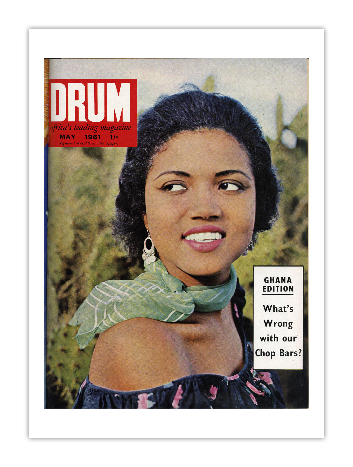 Ghana Drum Magazine cover, May 1961 – archival poster print