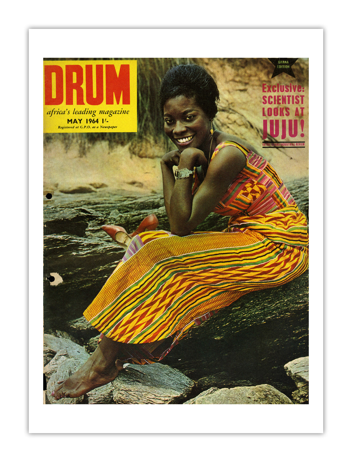 Ghana Drum Magazine cover, May 1964 – archival poster print