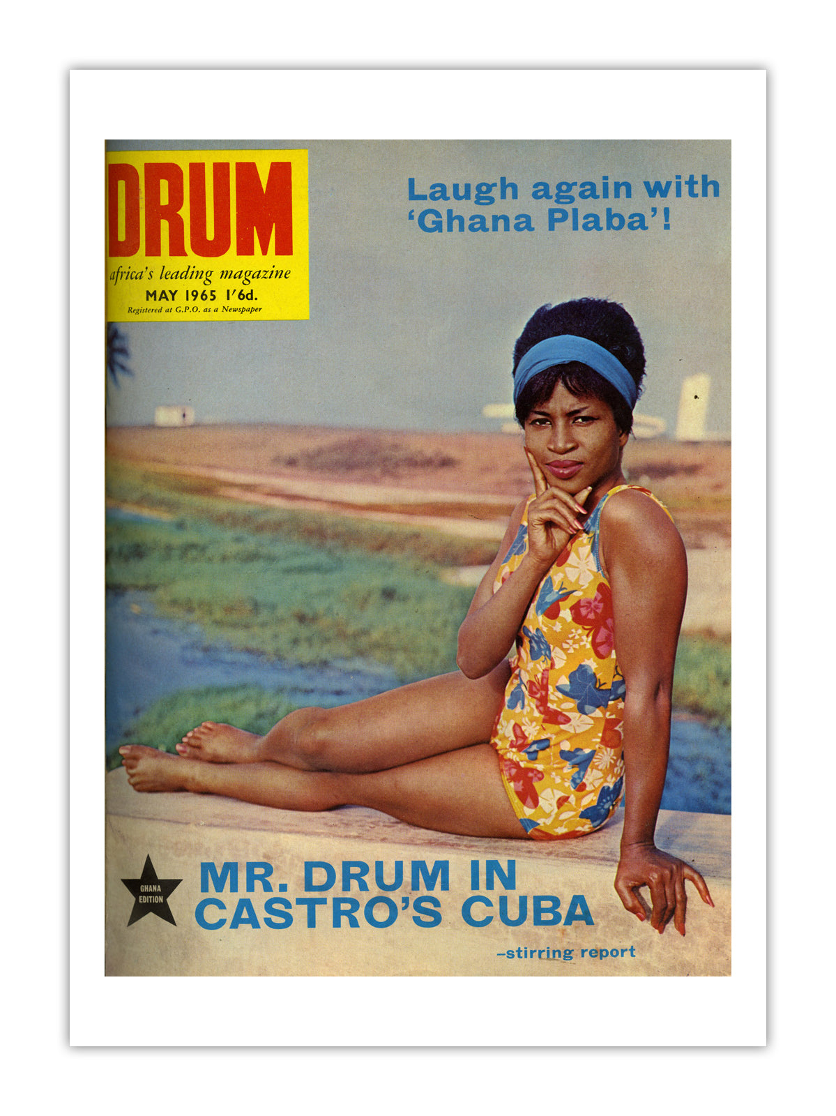 Ghana Drum Magazine cover, May 1965 – archival poster print
