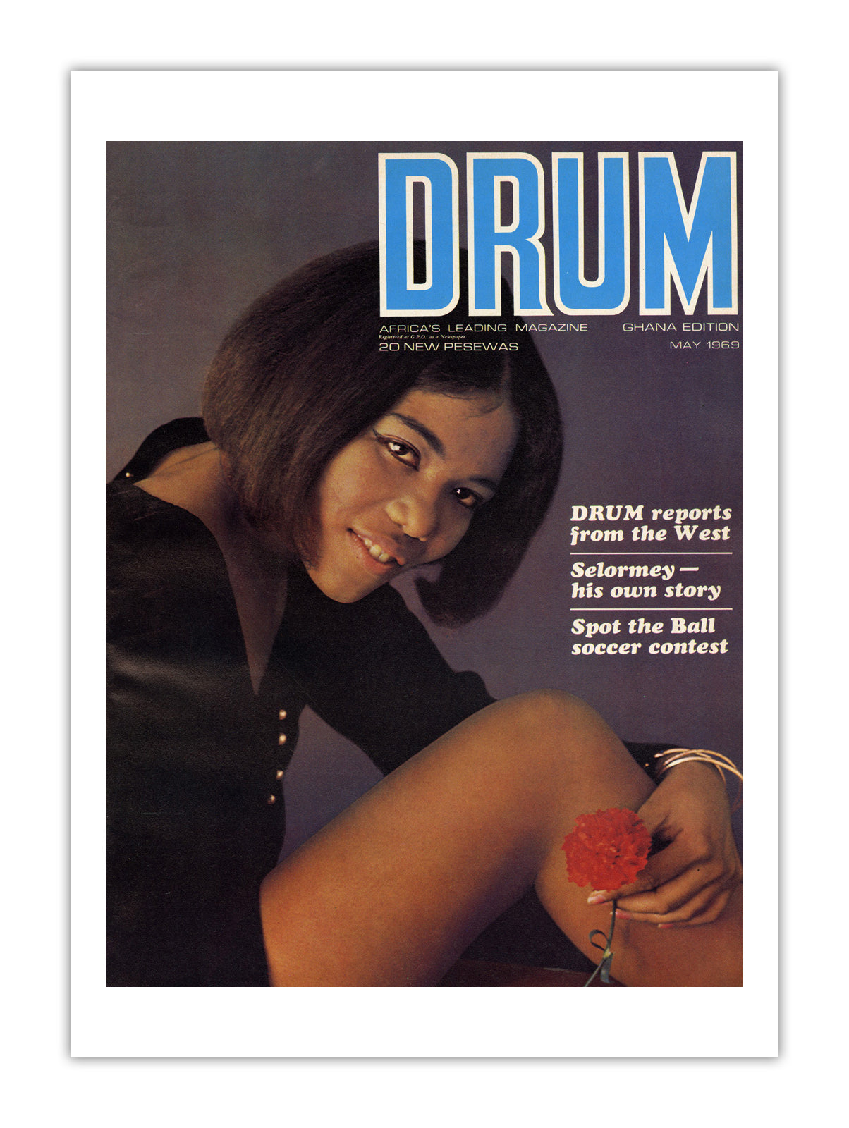 Ghana Drum Magazine cover, May 1969 – archival poster print