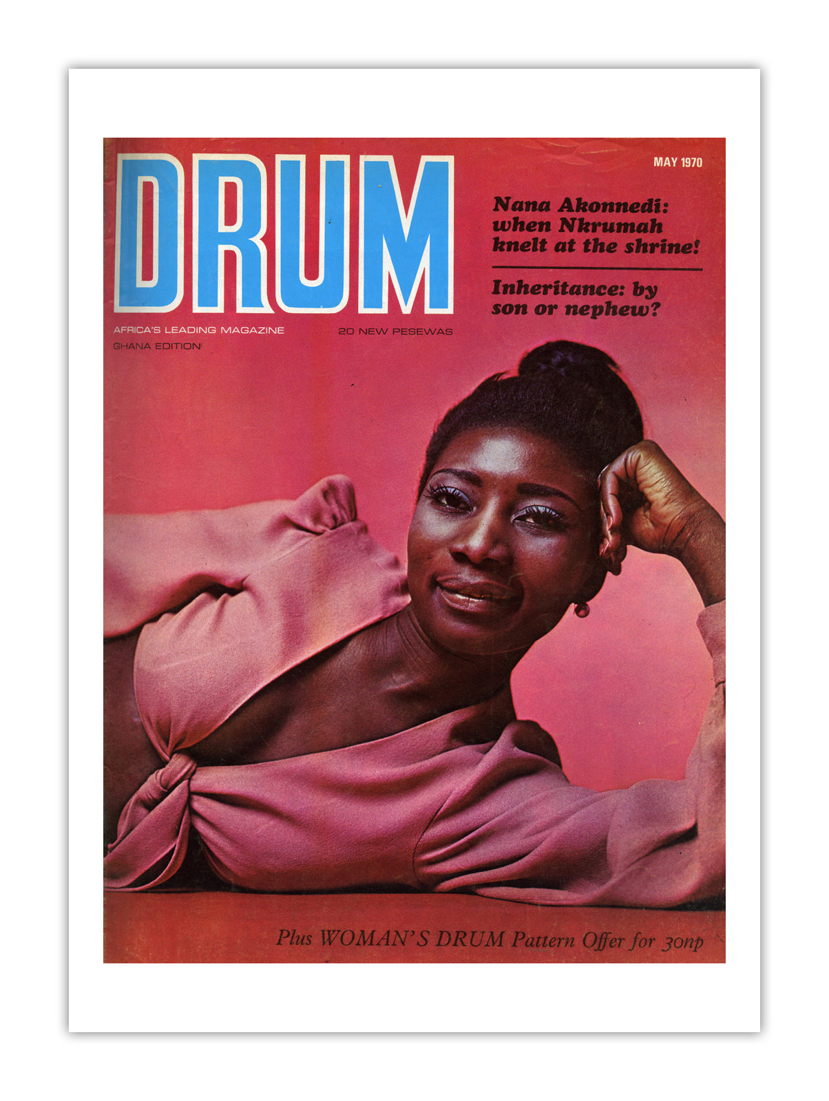 Ghana Drum Magazine cover, May 1970 – archival poster print