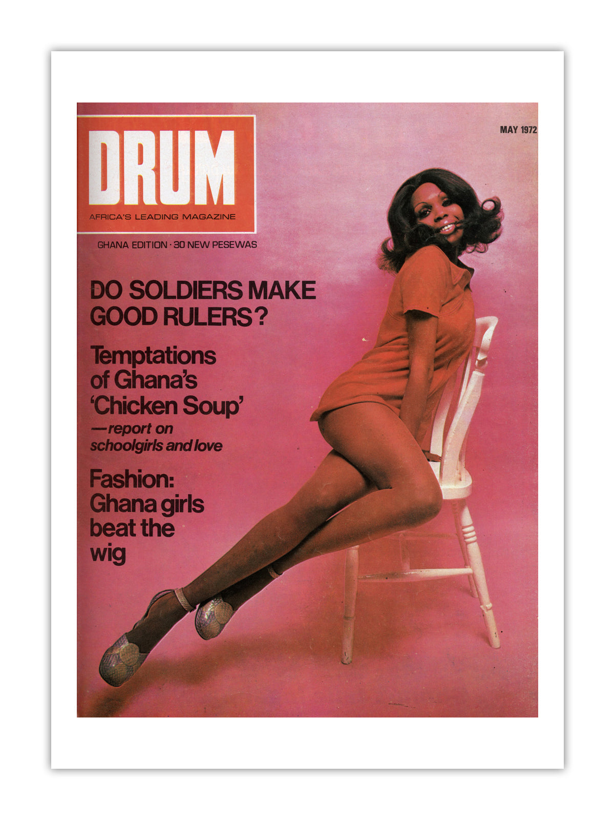 Ghana Drum Magazine cover, May 1972 – archival poster print