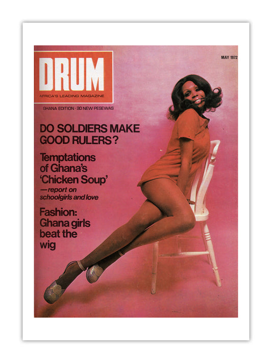 Ghana Drum Magazine cover, May 1972 – archival poster print