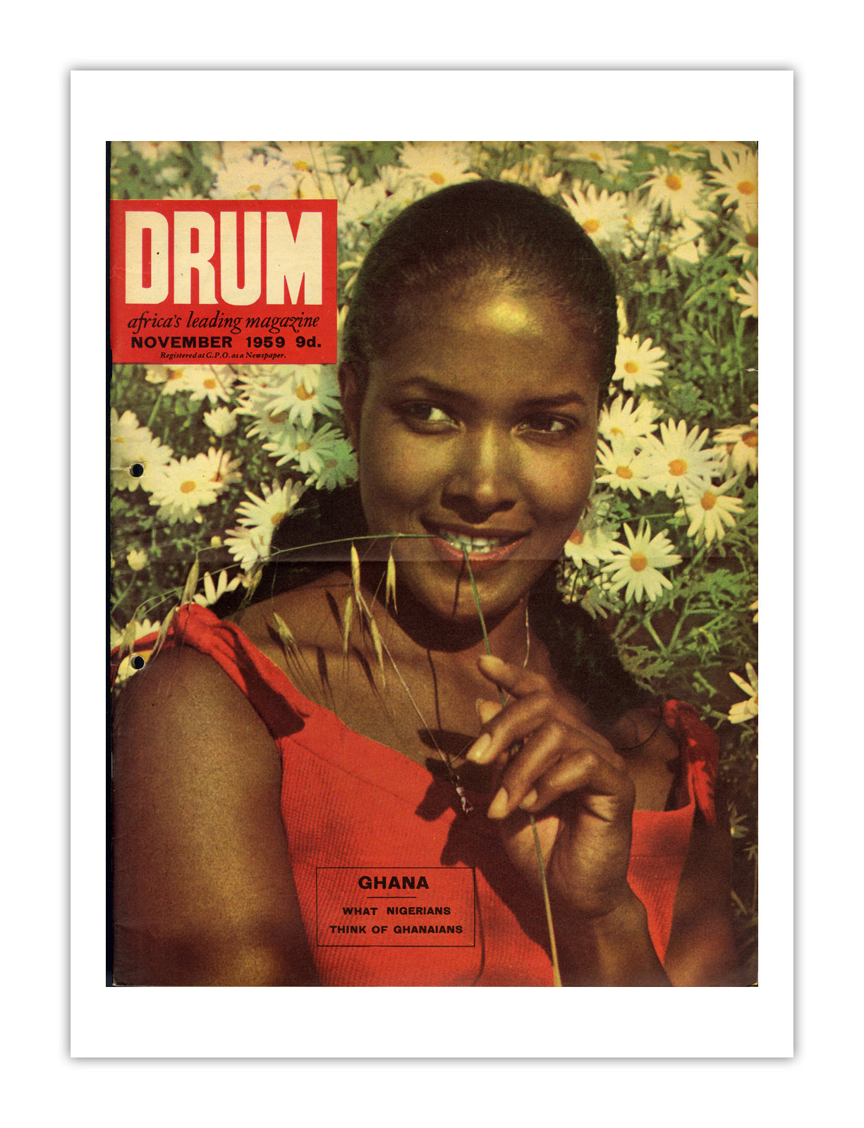 Ghana Drum Magazine cover, November 1959 – archival poster print