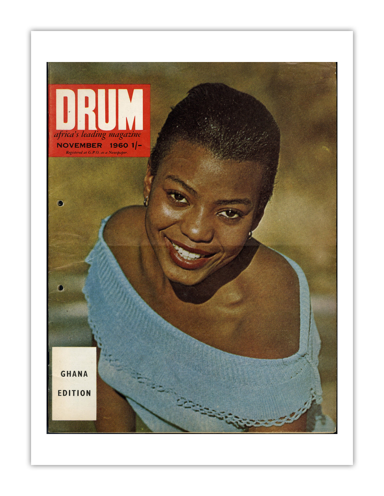 Ghana Drum Magazine cover, November 1960 – archival poster print
