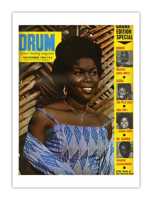 Ghana Drum Magazine cover, November 1964 – archival poster print