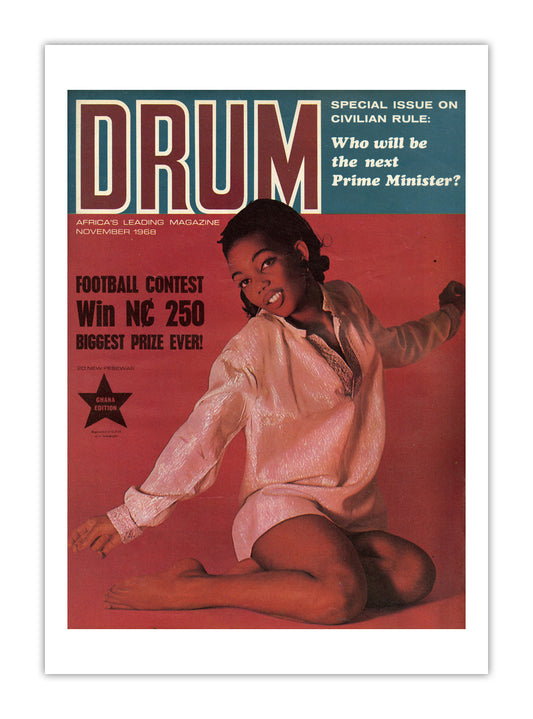 Ghana Drum Magazine cover, November 1968 – archival poster print