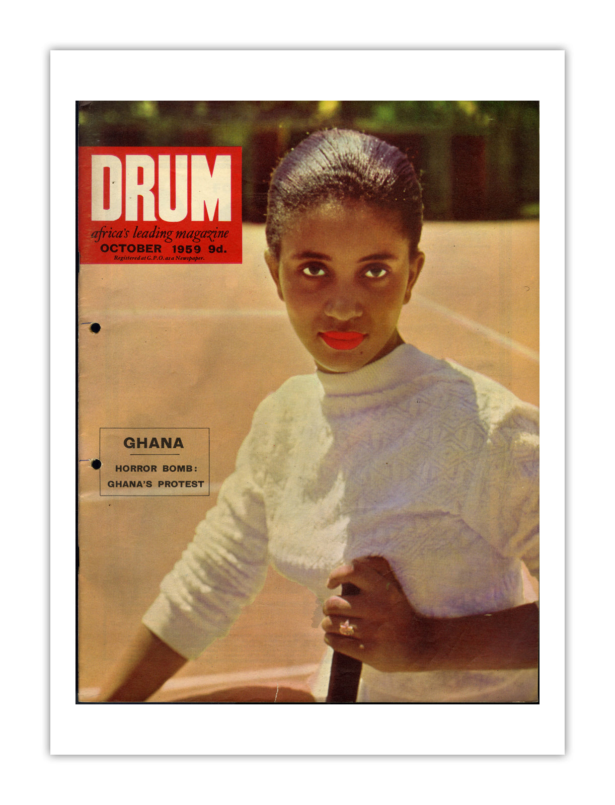 Ghana Drum Magazine cover, October 1959 – archival poster print