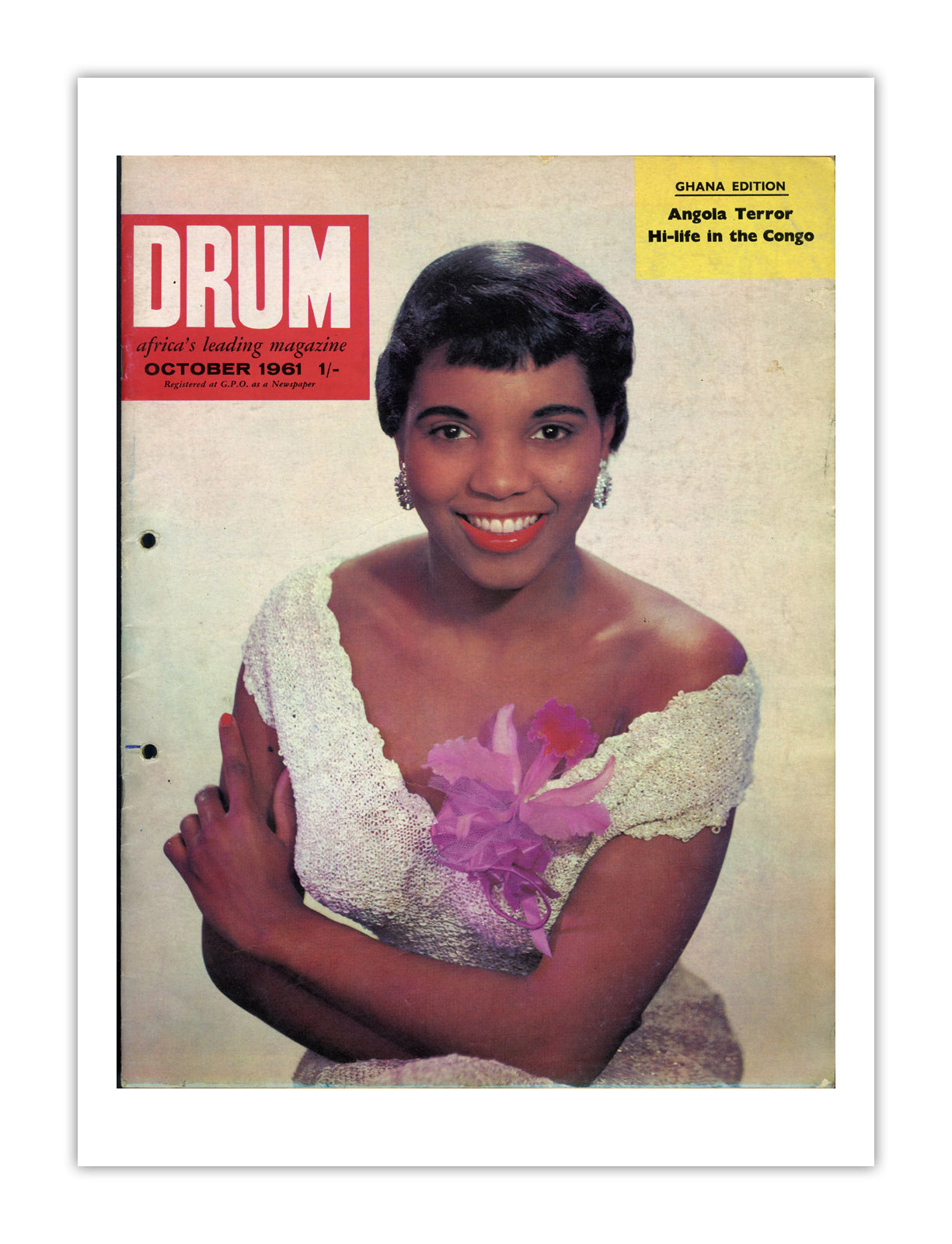 Ghana Drum Magazine cover, October 1961 – archival poster print