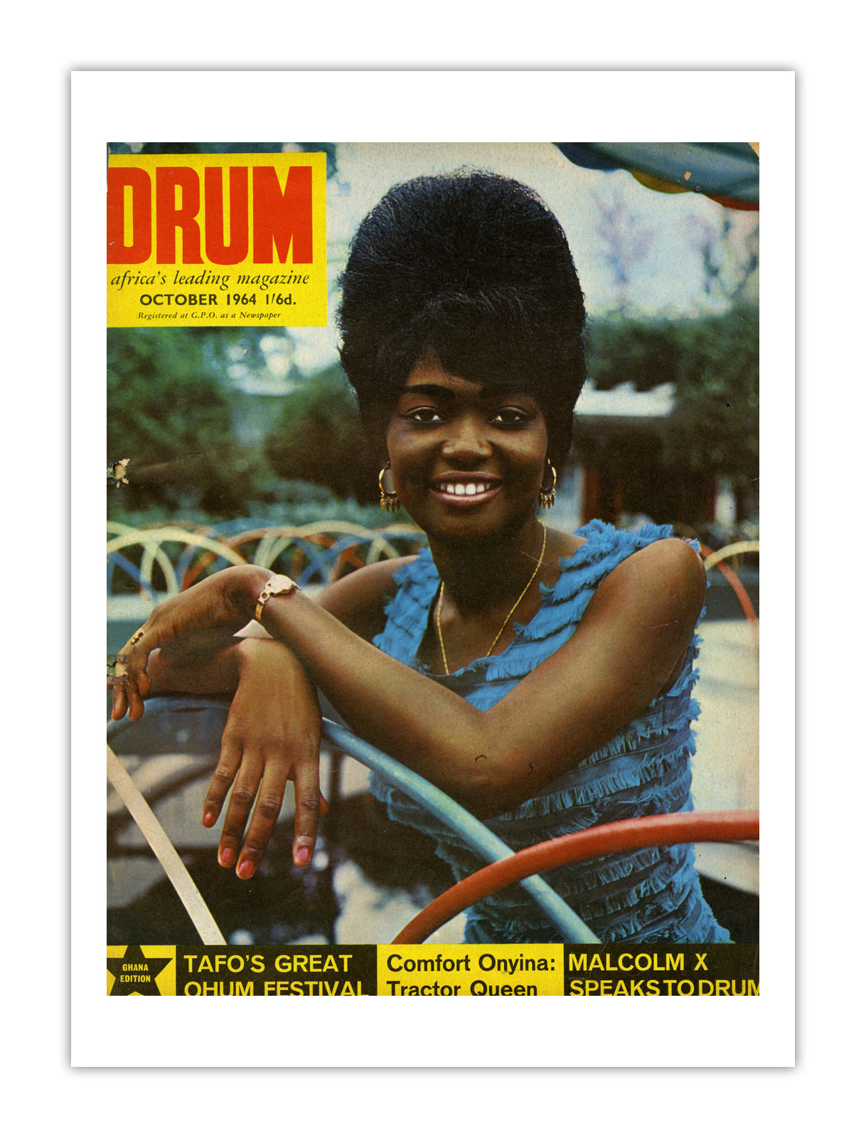 Ghana Drum Magazine cover, October 1964 – archival poster print