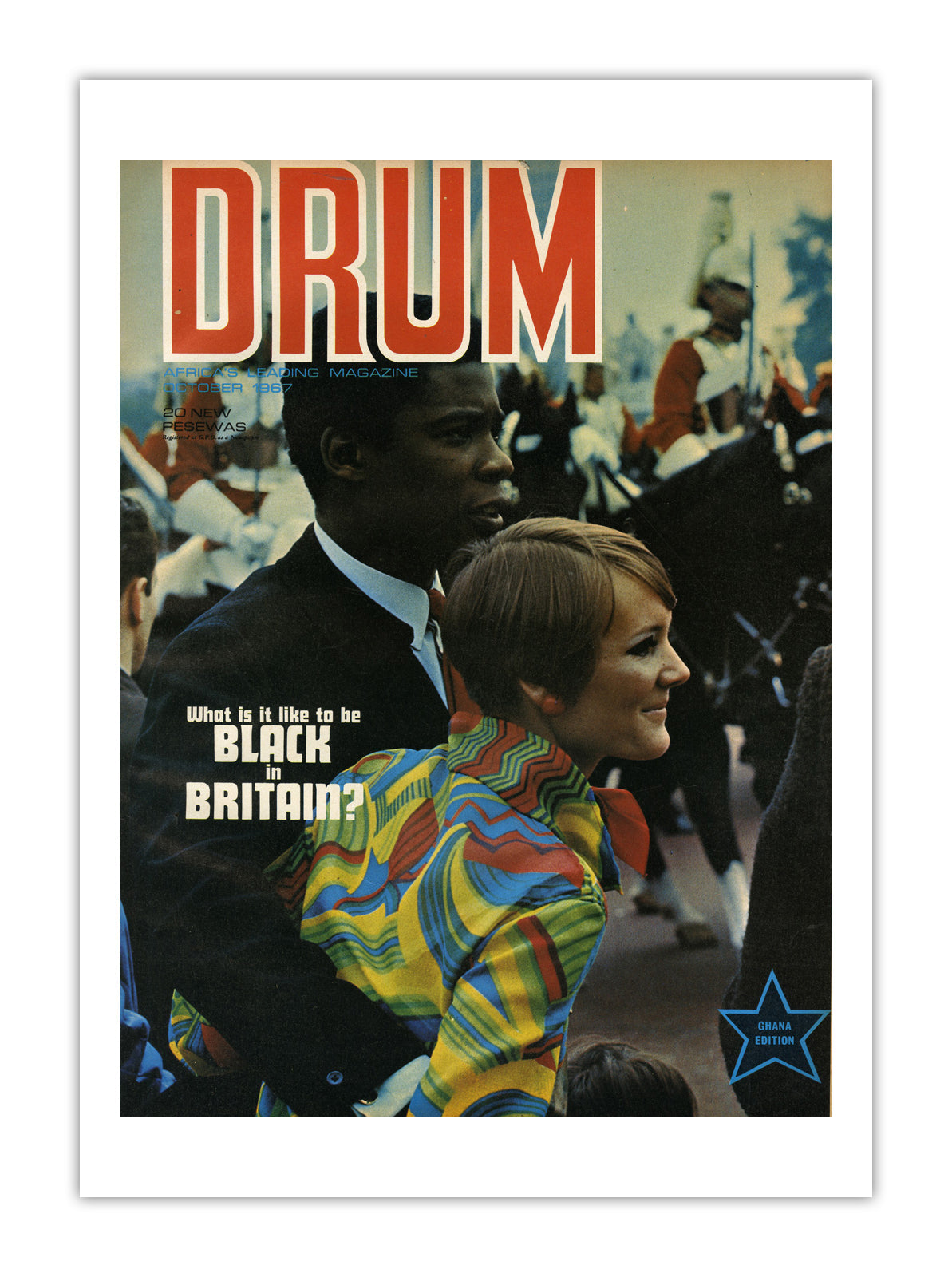 Ghana Drum Magazine cover, October 1967 – archival poster print