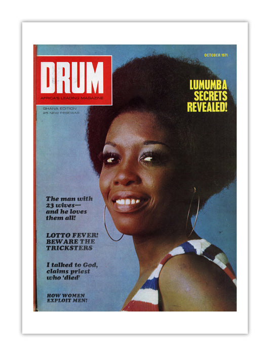 Ghana Drum Magazine cover, October 1971 – archival poster print