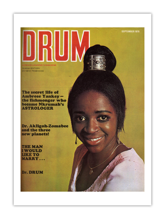 Ghana Drum Magazine cover, September 1970 – archival poster print