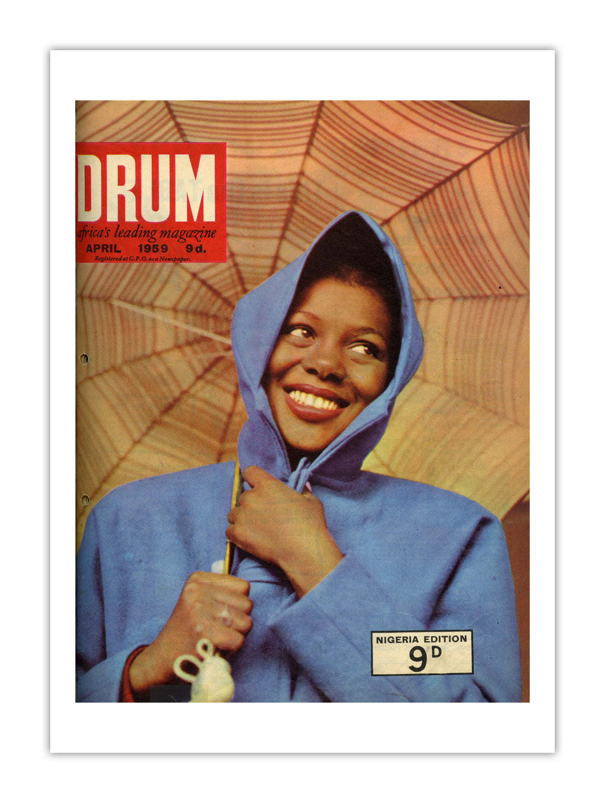 Nigeria Drum Magazine cover, April 1959 – archival poster print