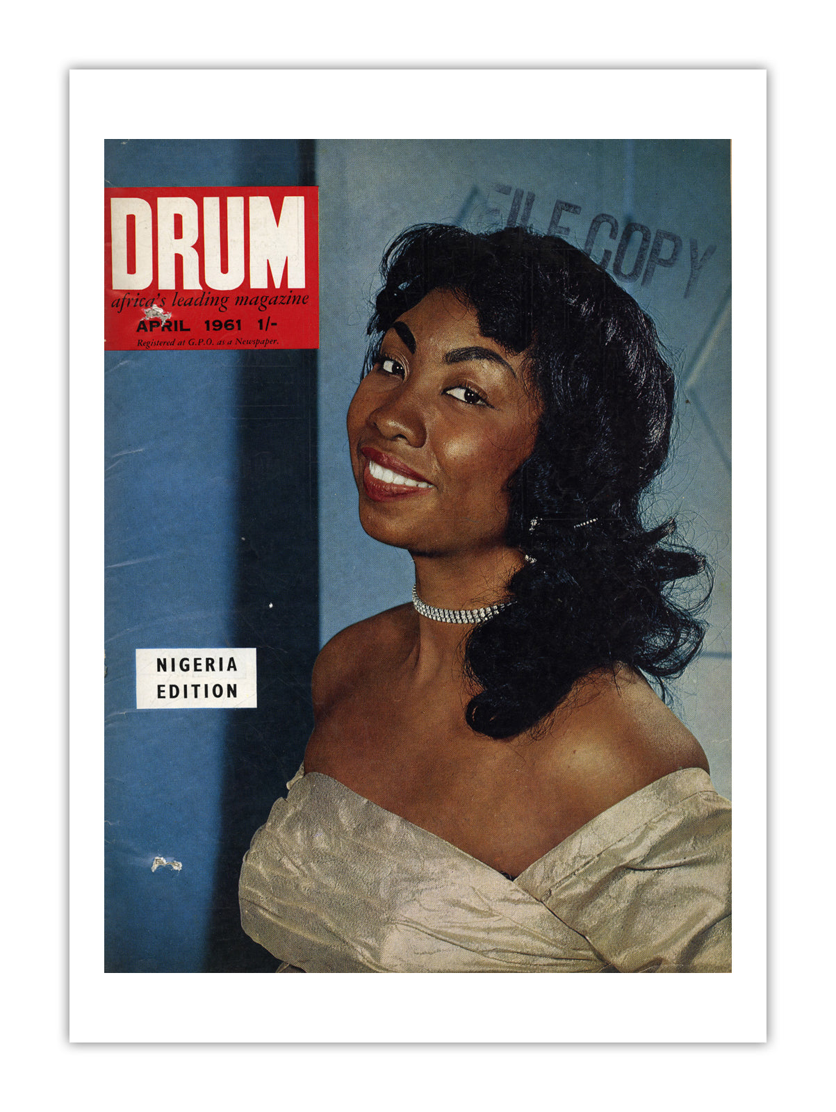 Nigeria Drum Magazine cover, April 1961 – archival poster print