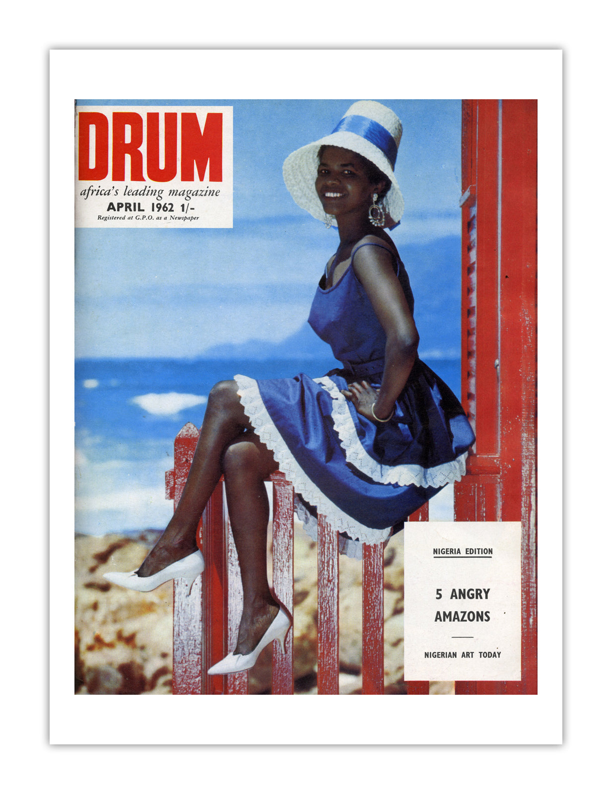 Nigeria Drum Magazine cover, April 1962 – archival poster print