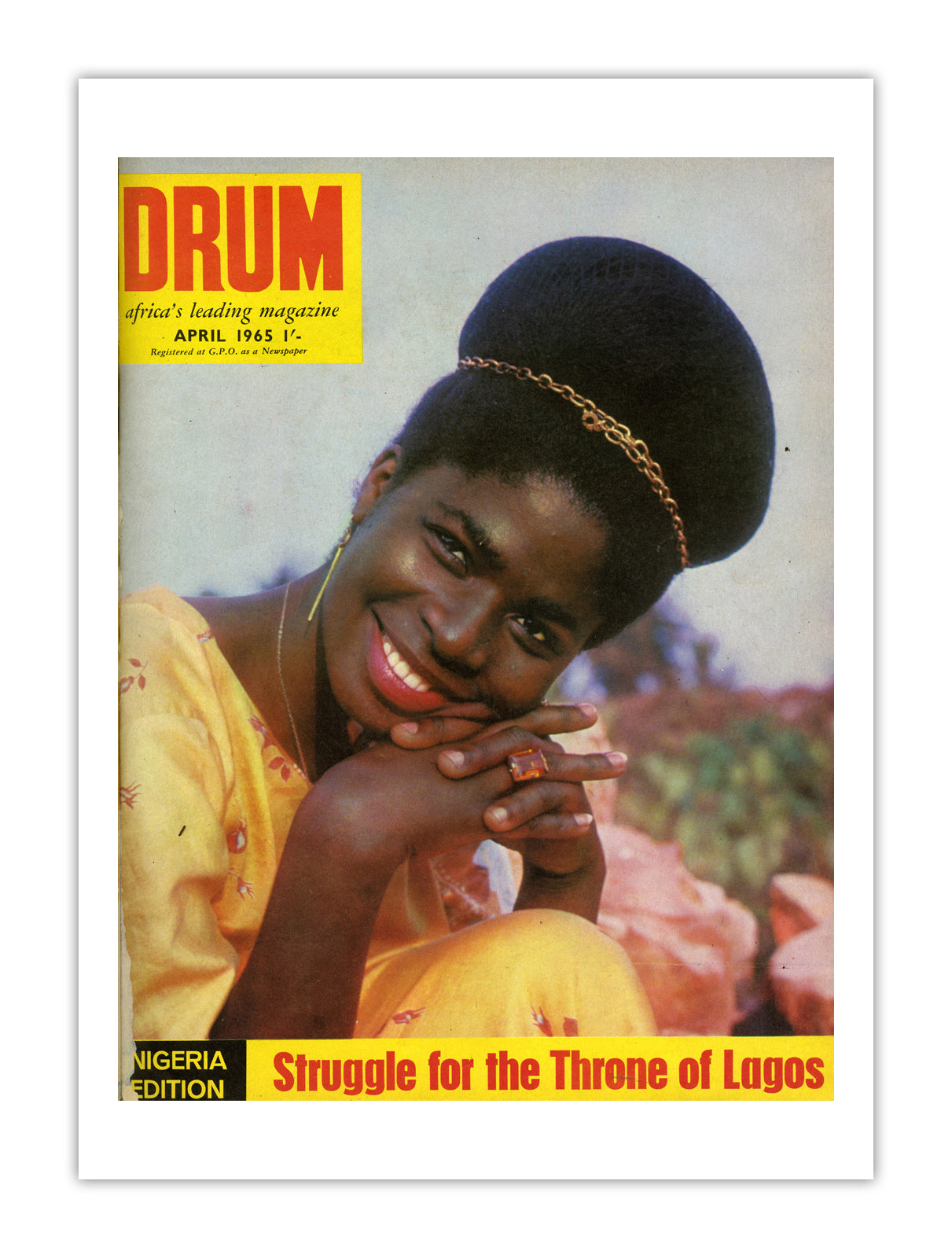 Nigeria Drum Magazine cover, April 1965 – archival poster print