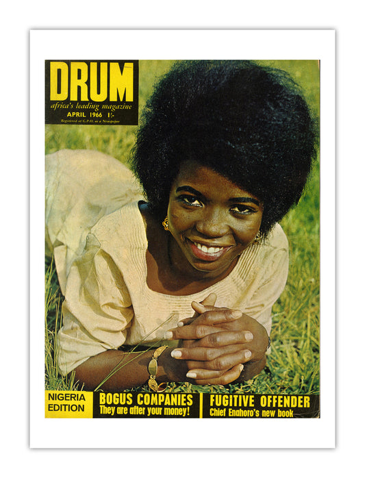 Nigeria Drum Magazine cover, April 1966 – archival poster print