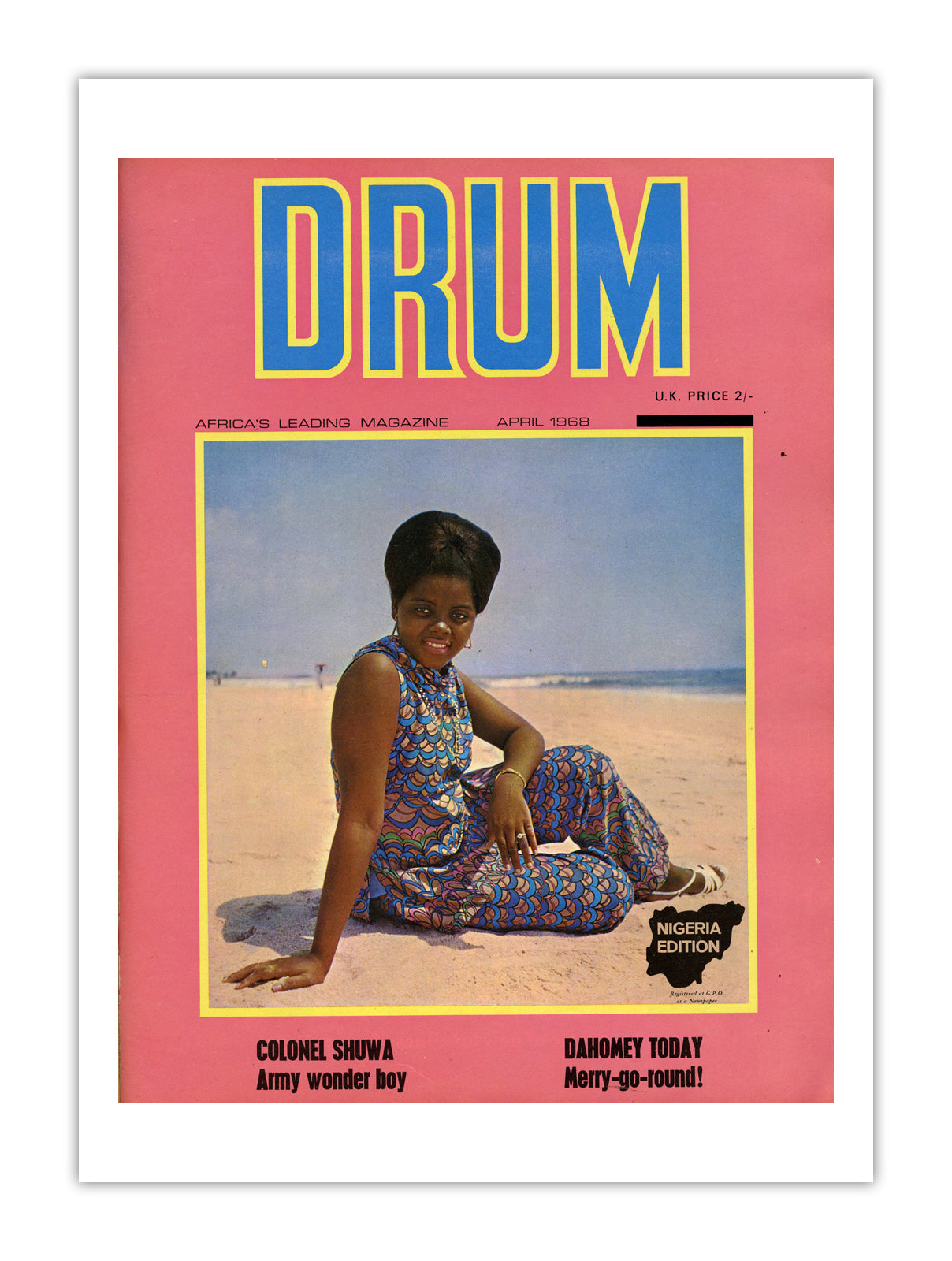 Nigeria Drum Magazine cover, April 1968 – archival poster print