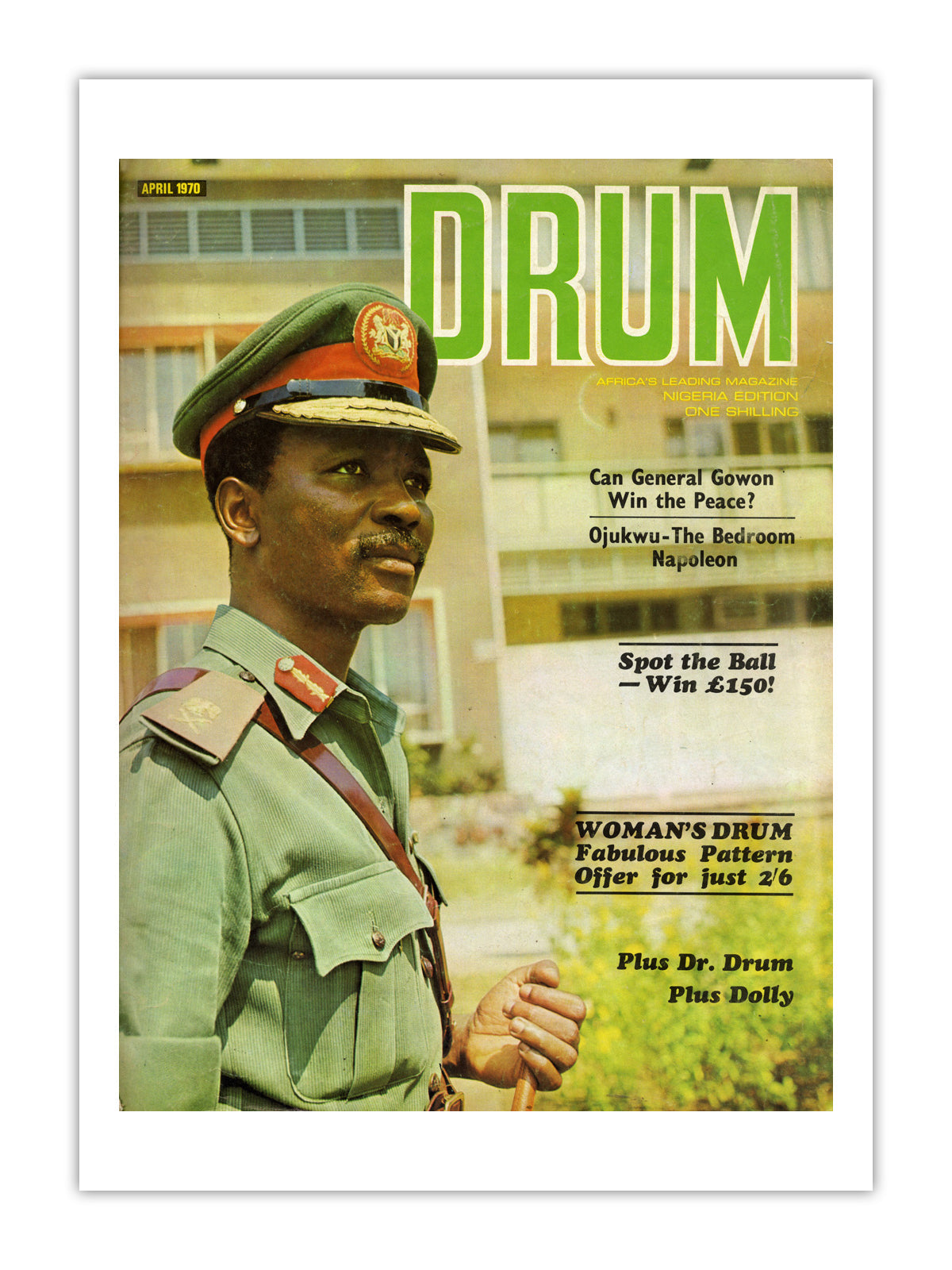 Nigeria Drum Magazine cover, April 1970 – archival poster print