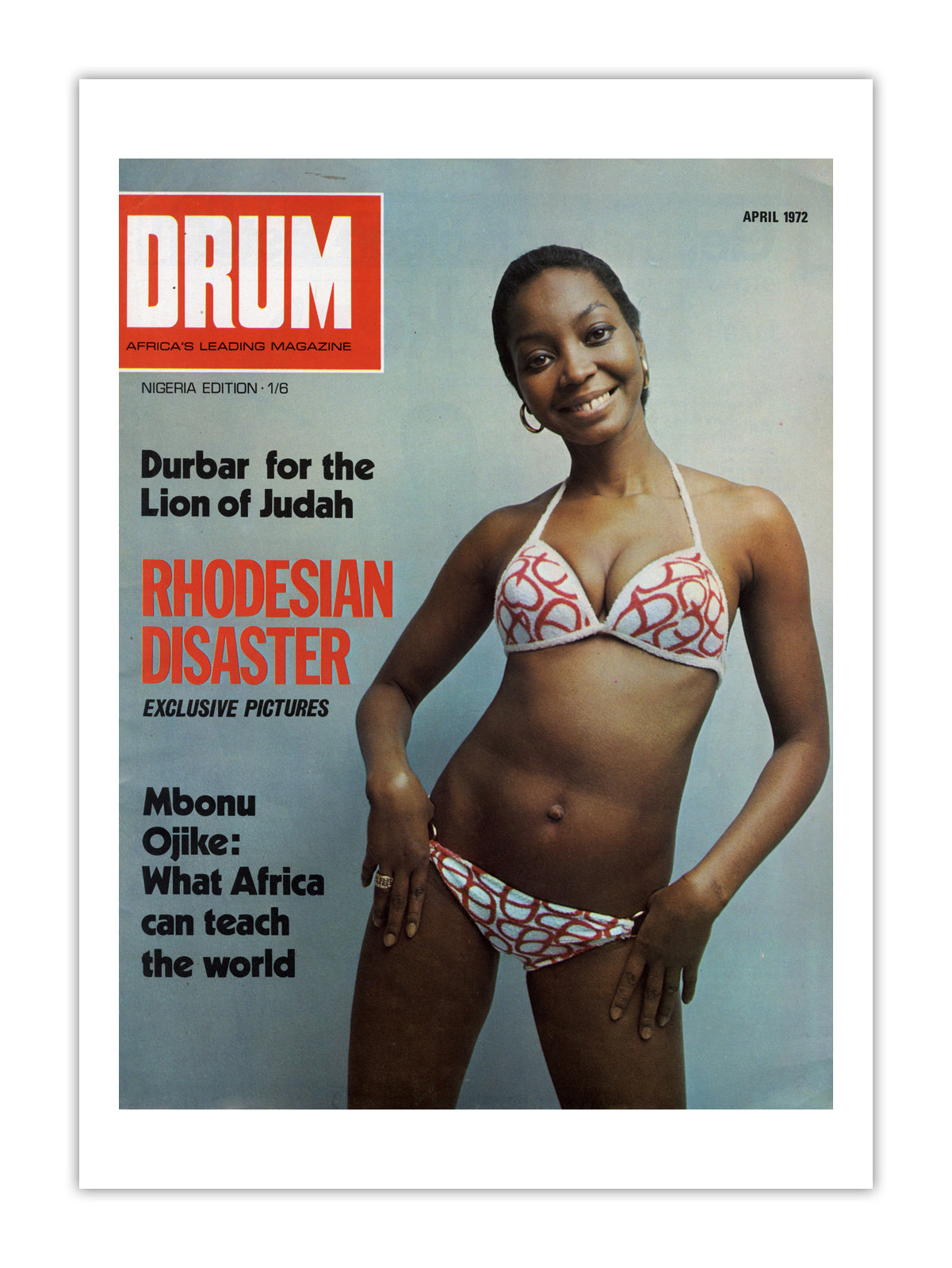 Nigeria Drum Magazine cover, April 1972 – archival poster print