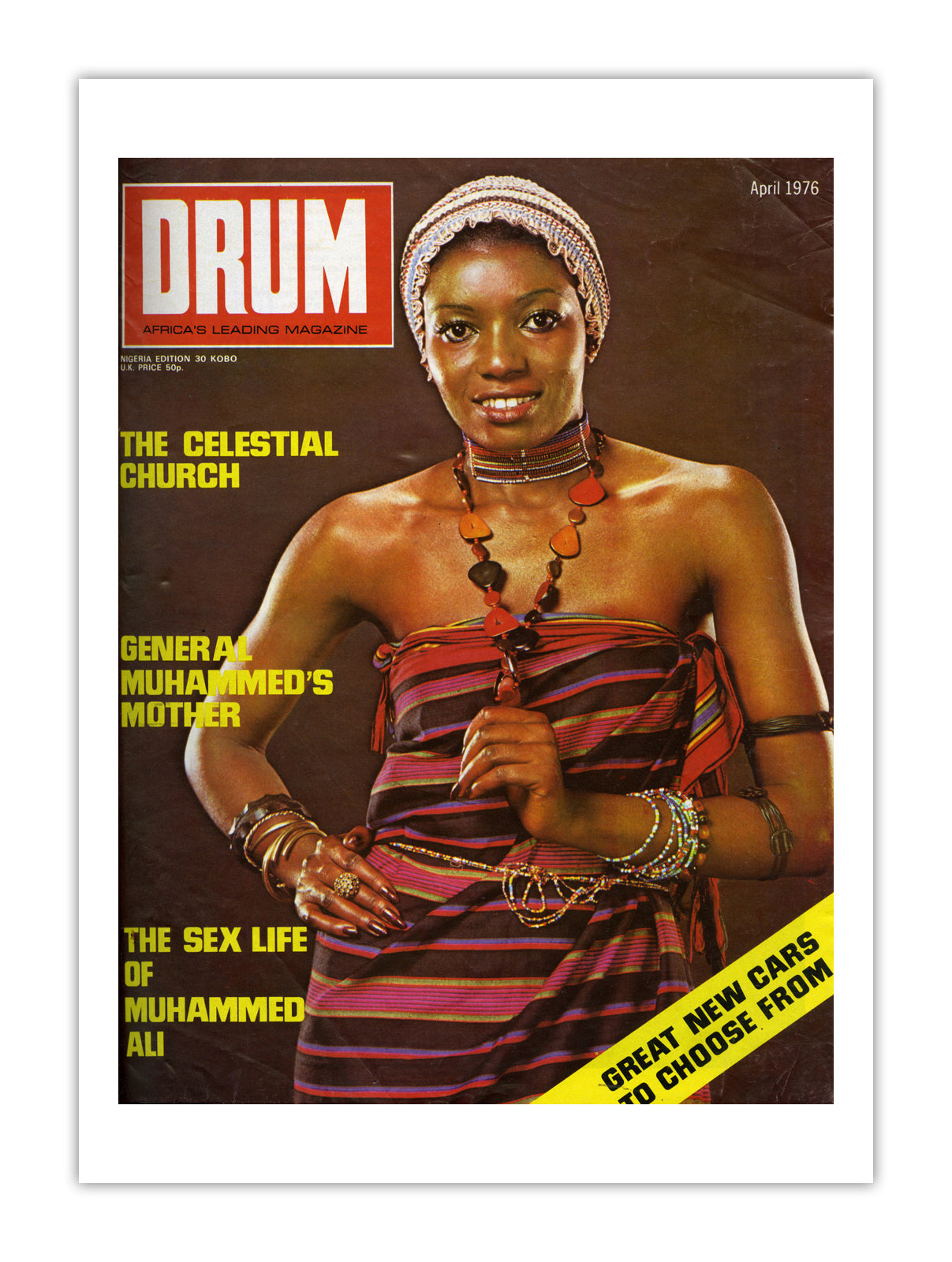 Nigeria Drum Magazine cover, April 1976 – archival poster print