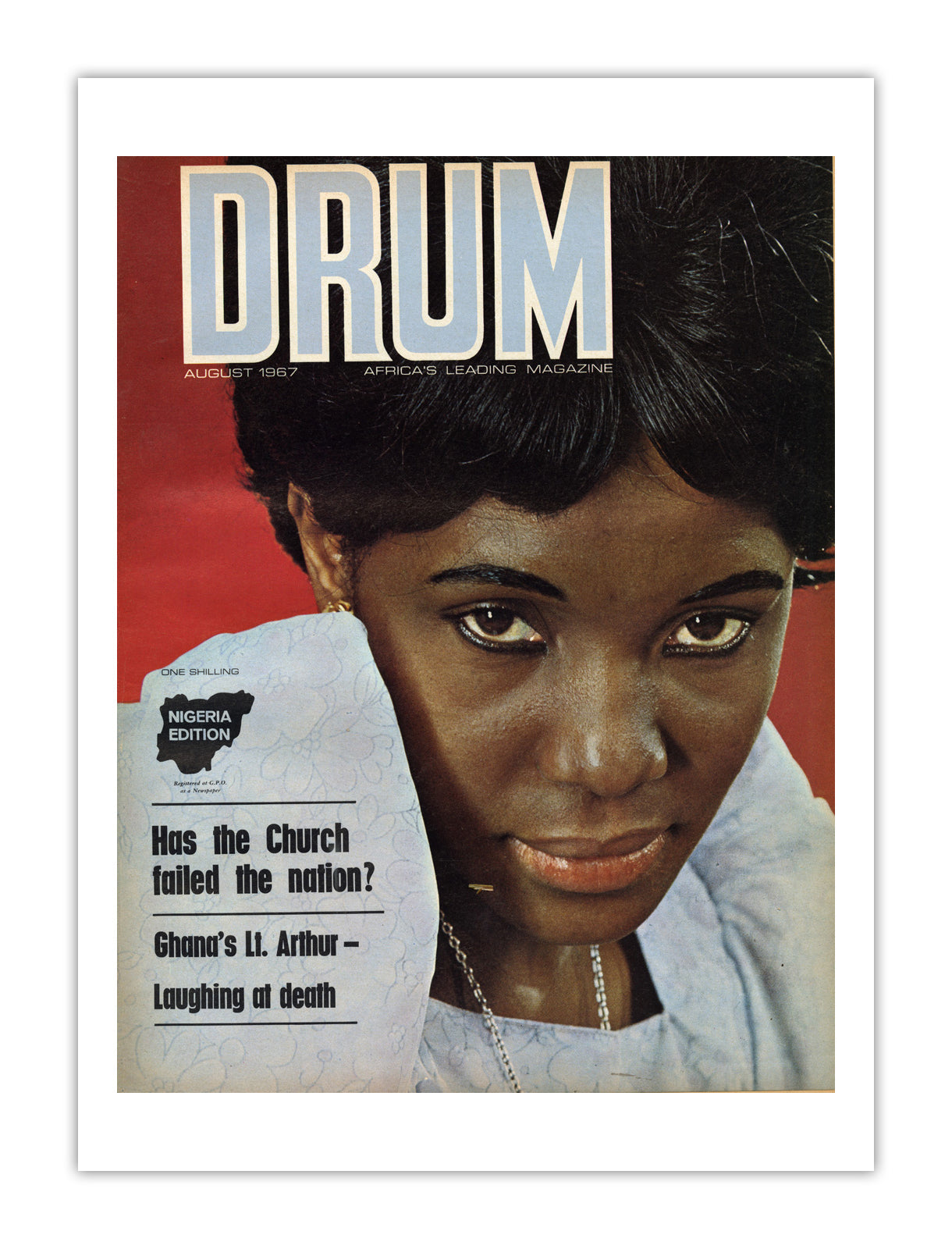 Nigeria Drum Magazine cover, August 1967 – archival poster print