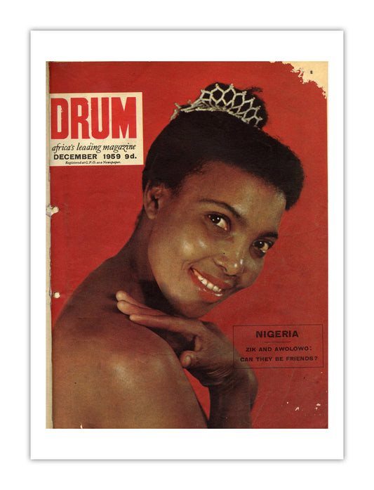 Nigeria Drum Magazine cover, December 1959 – archival poster print