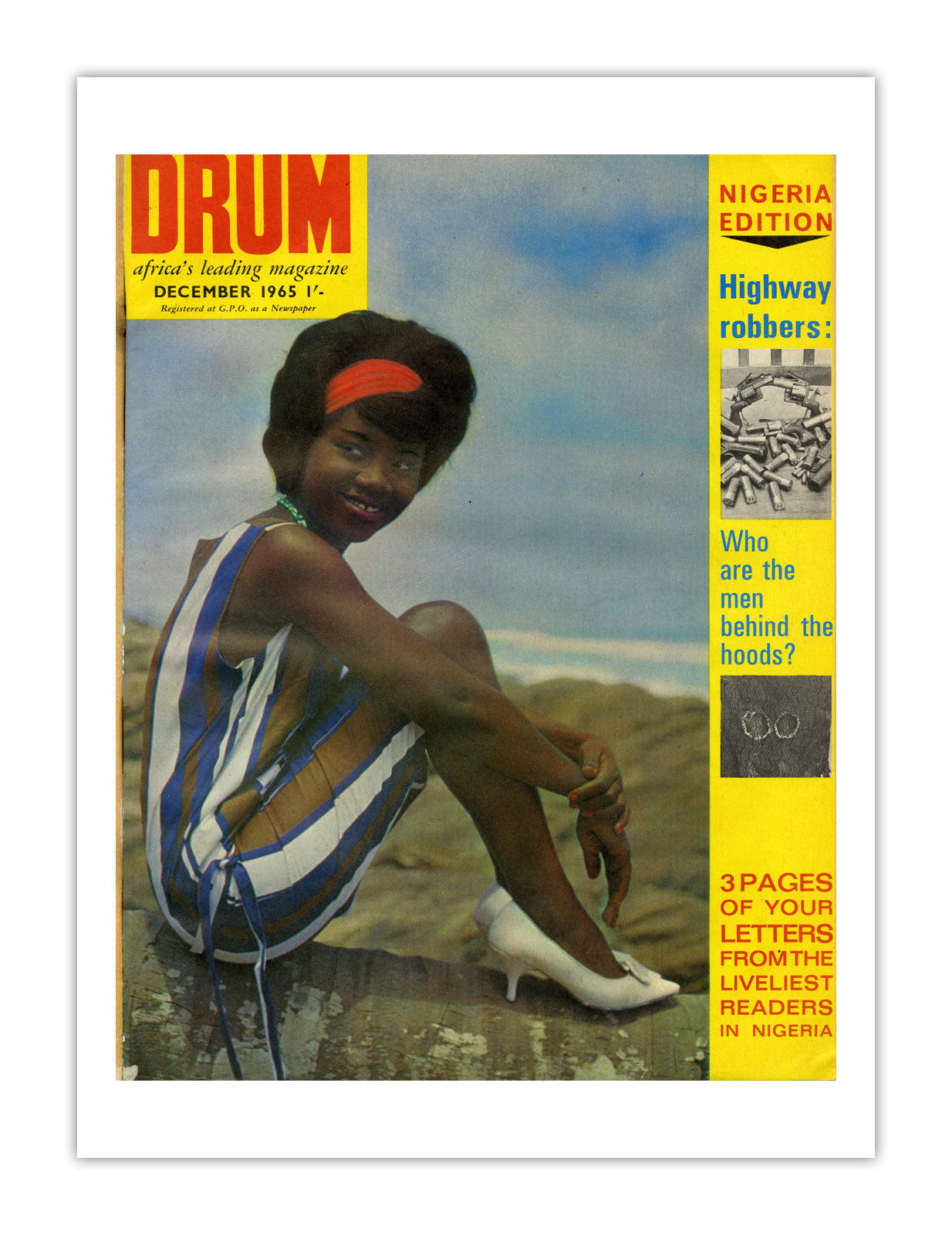 Nigeria Drum Magazine cover, December 1965 – archival poster print