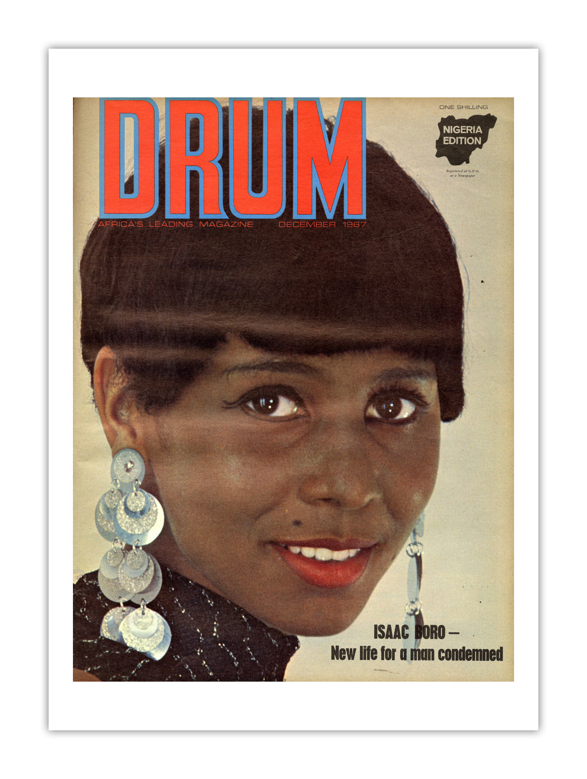 Nigeria Drum Magazine cover, December 1967 – archival poster print